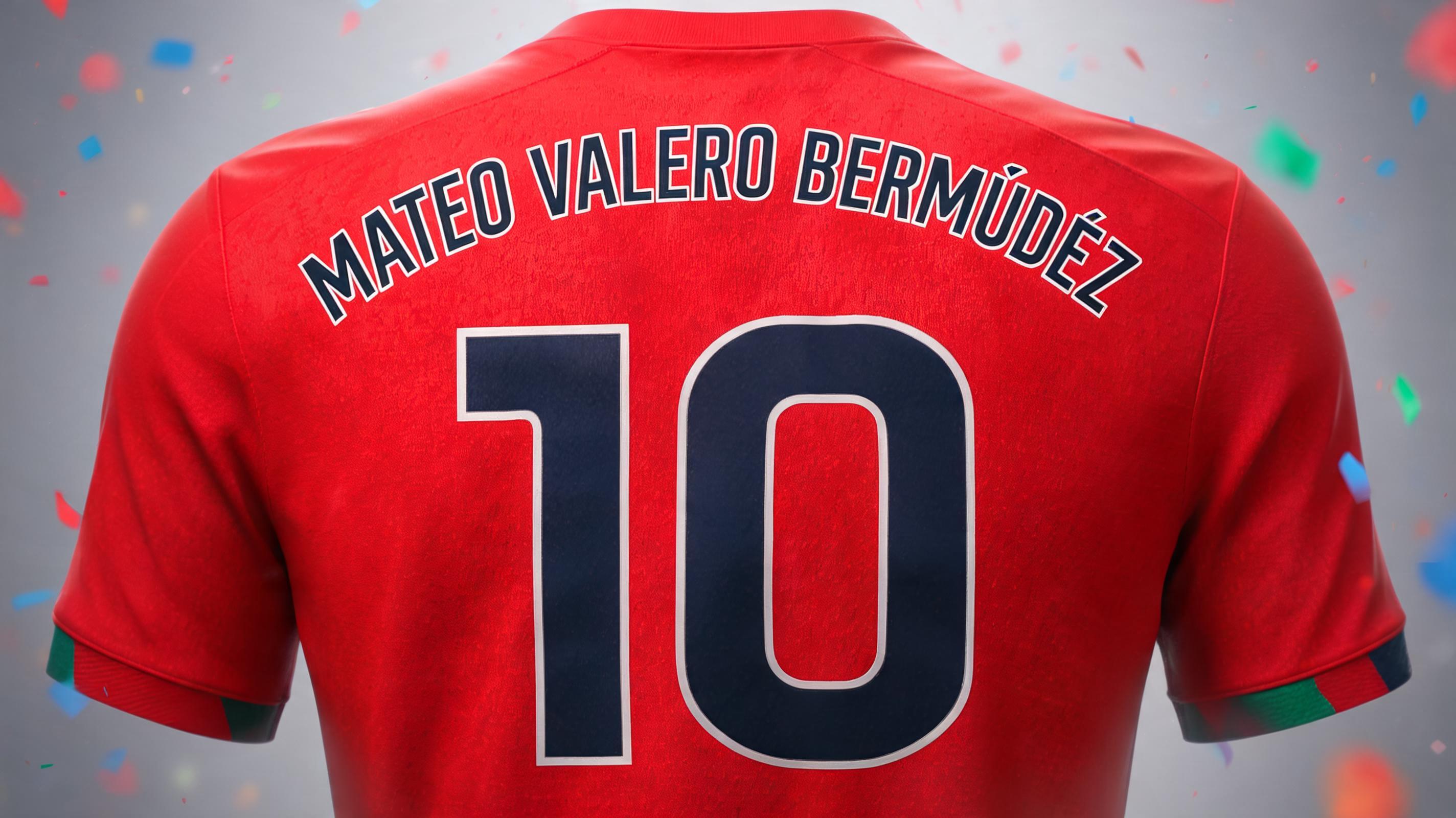 "MATEO VALERO BERMÚDEZ
10" — Sports Football | AI Text Effect Generator