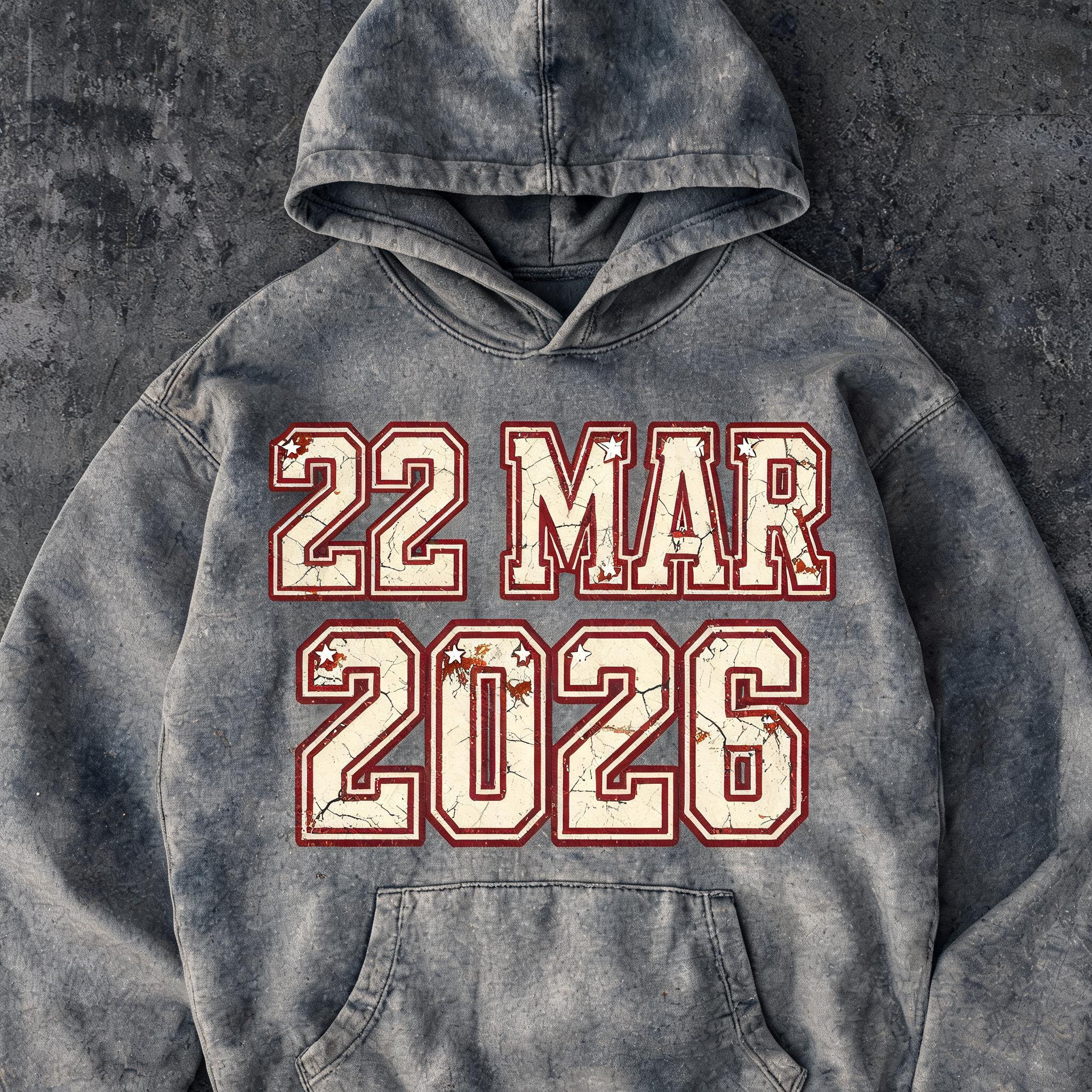 "22 MAR 2026" — Vintage | AI Text Effect Generator