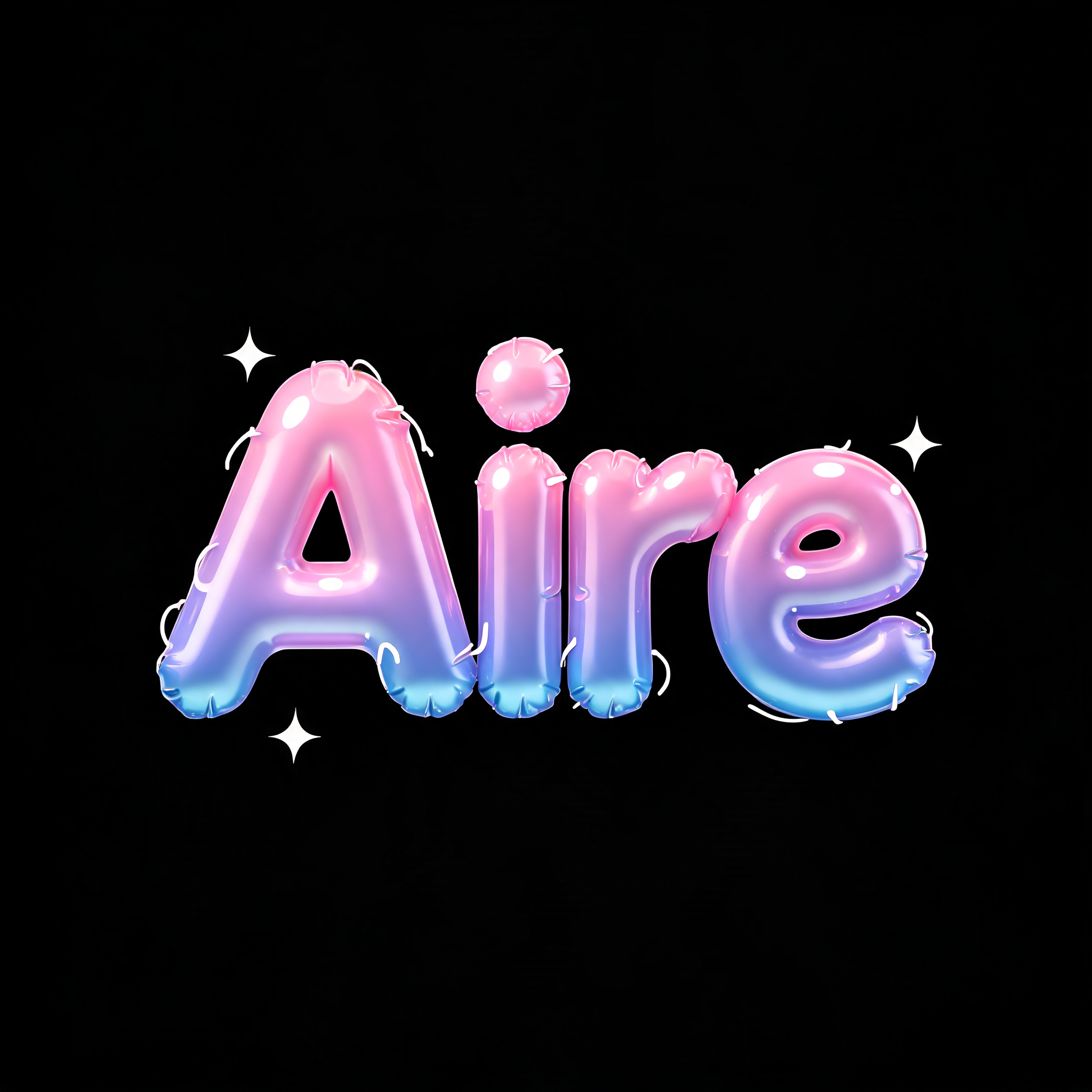"Aire" — Y2k Bubbly | AI Text Effect Generator