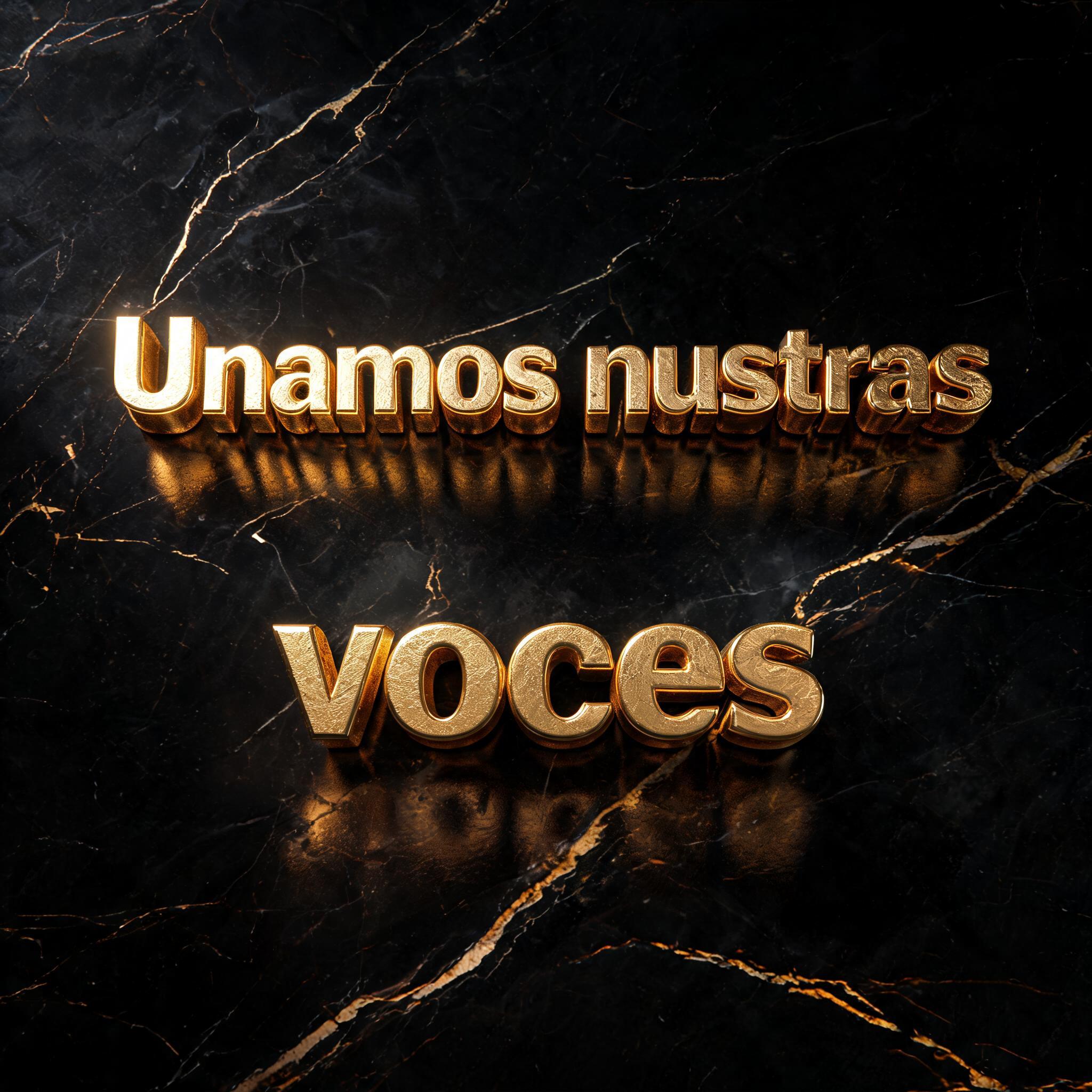 "Unamos nuestras voces" — Luxury Gold | AI Text Effect Generator