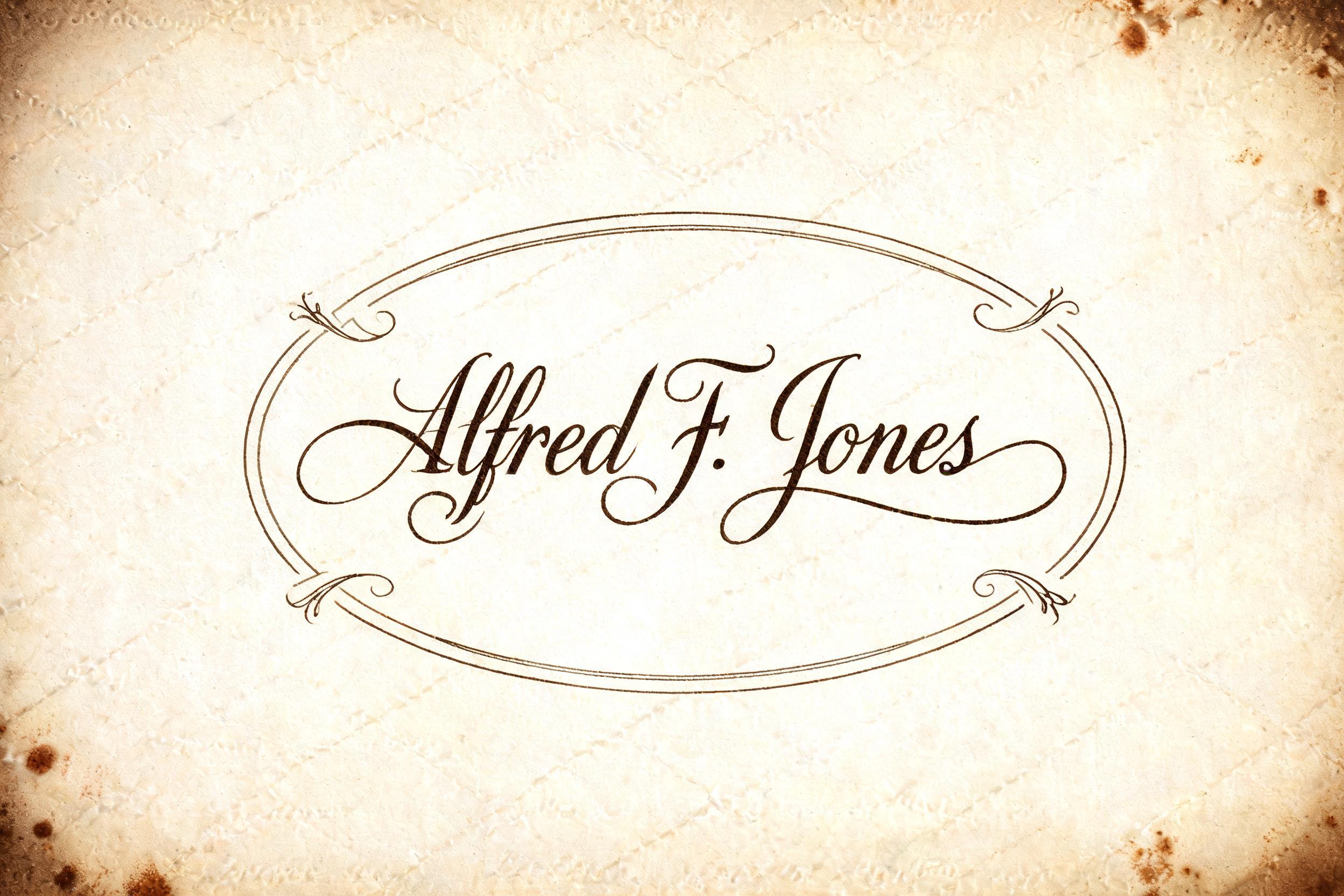 "Alfred F. Jones" —  text effect