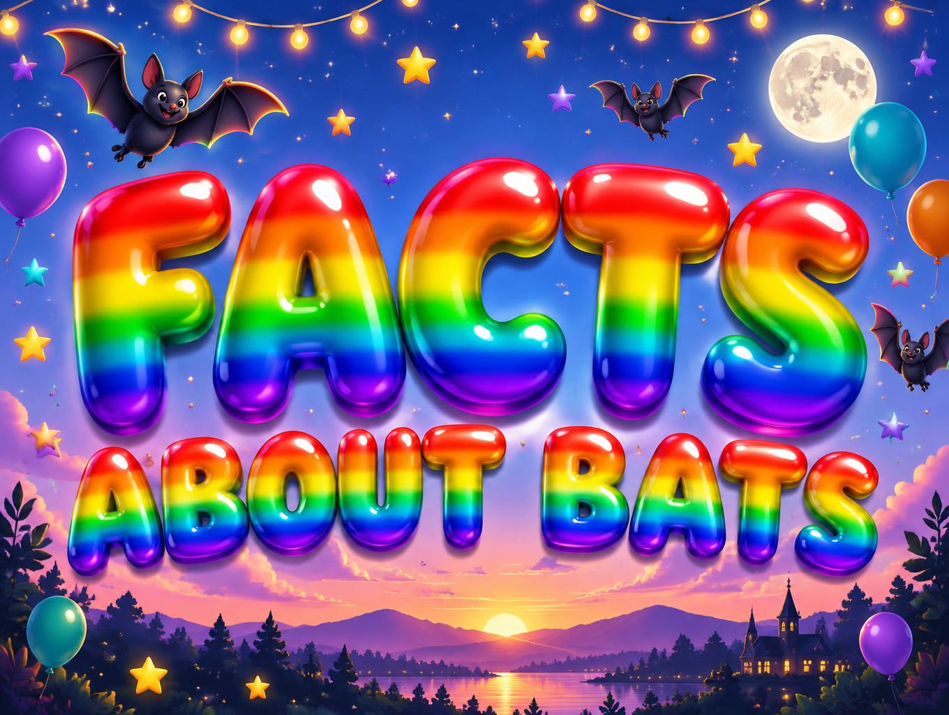 "FACTS ABOUT BATS" — Rainbow | AI Text Effect Generator