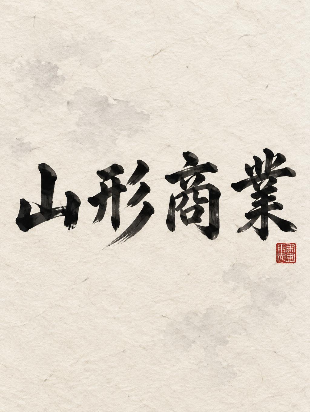 "山形商業" — Brush Japanese Ink | AI Text Effect Generator