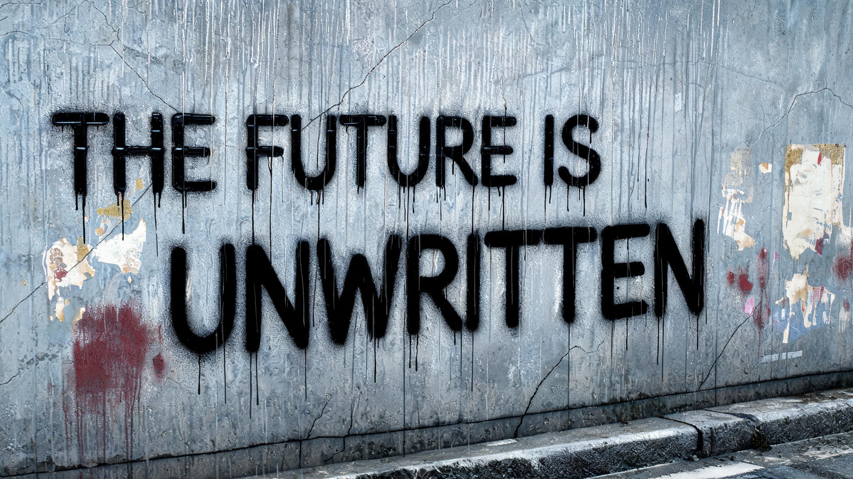 "THE FUTURE IS UNWRITTEN" —  | AI Text Effect Generator