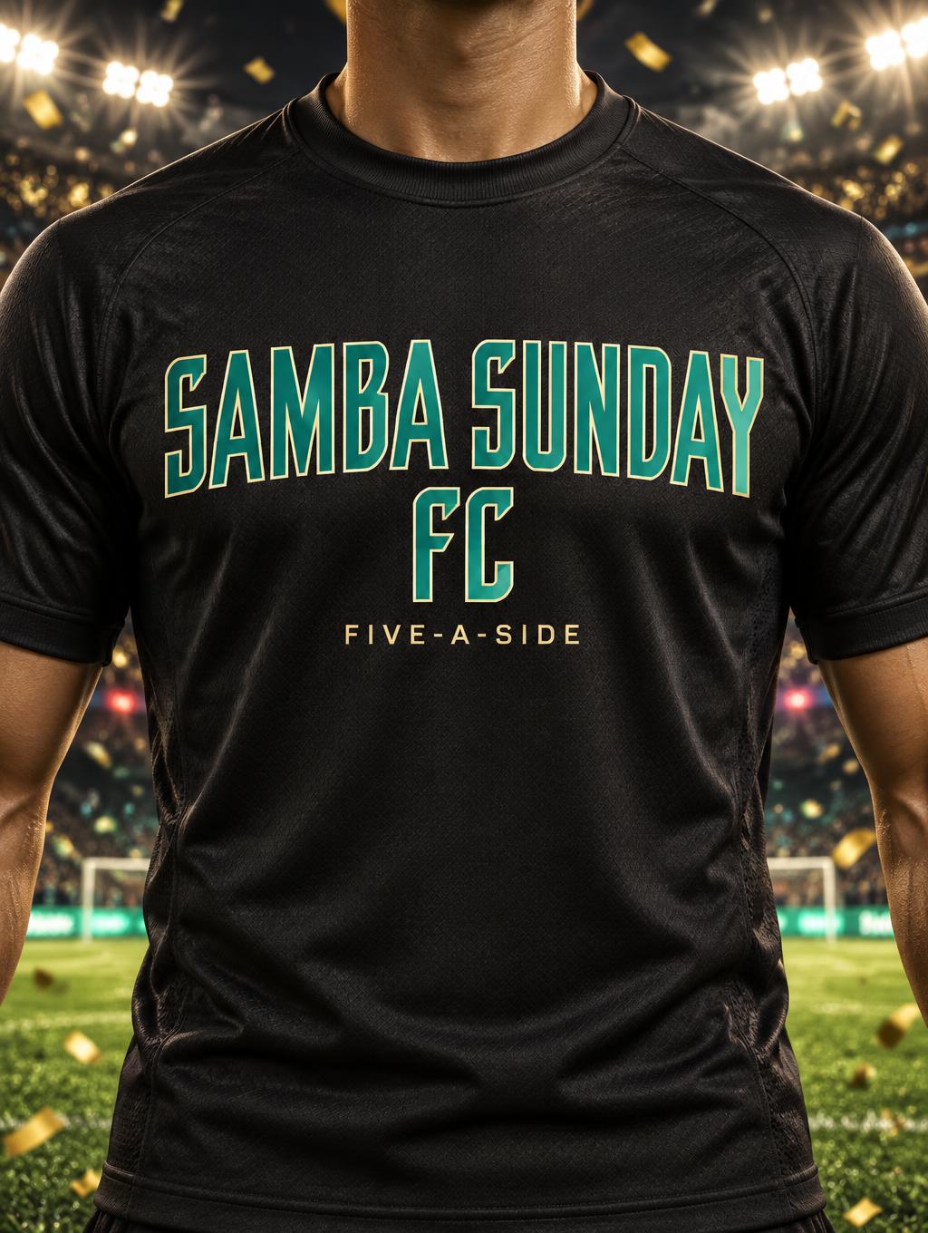"SAMBA SUNDAY FC
FIVE-A-SIDE" — Sports Football | AI Text Effect Generator