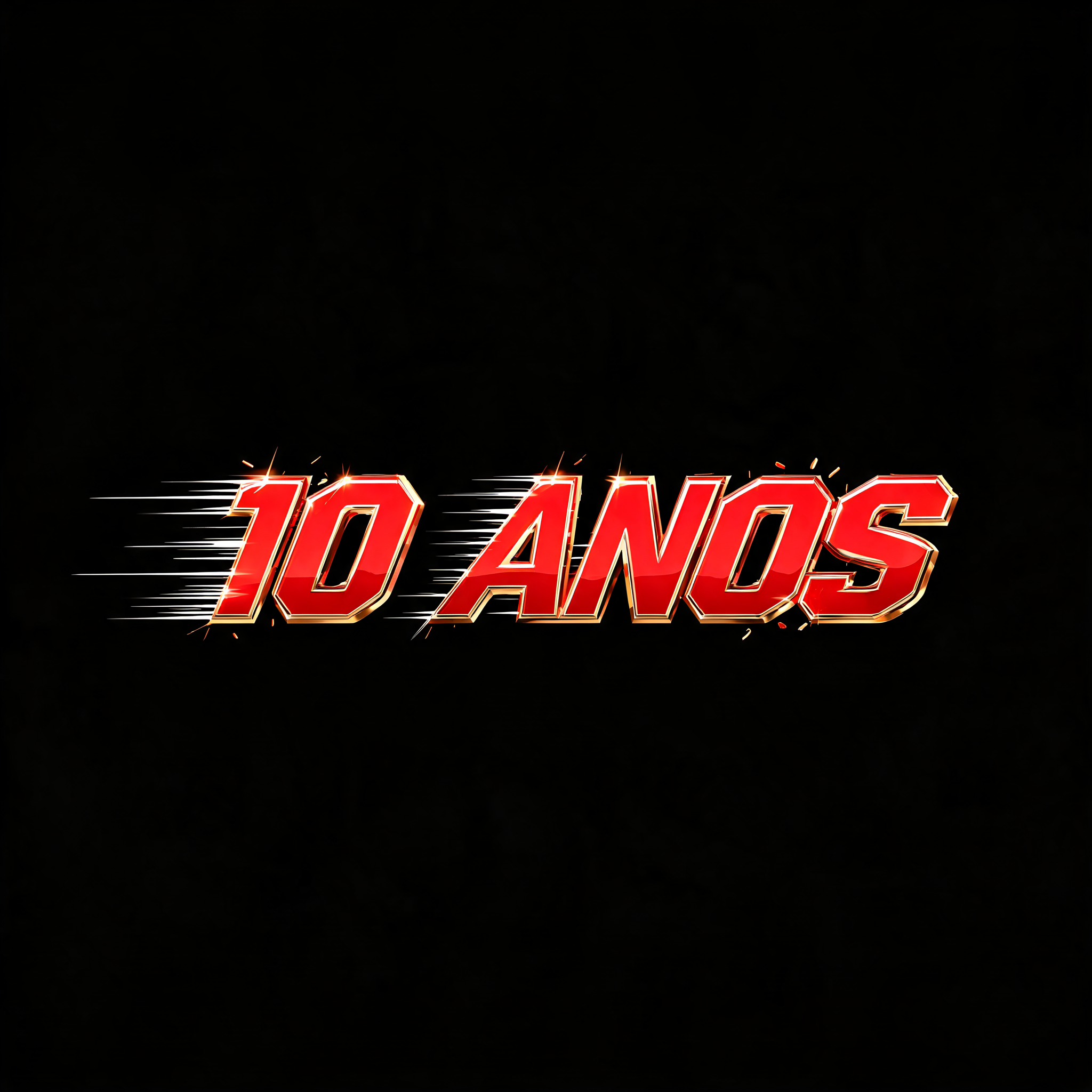 "10 ANOS" — Racing | AI Text Effect Generator