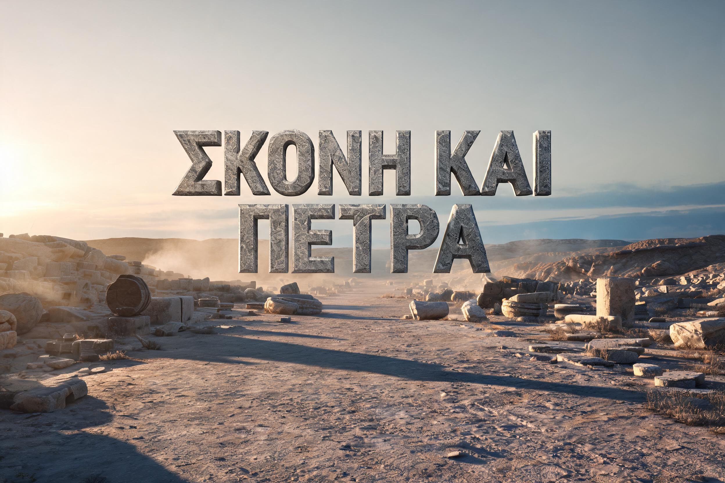 "ΣΚΟΝΗ ΚΑΙ ΠΕΤΡΑ" —  | AI Text Effect Generator