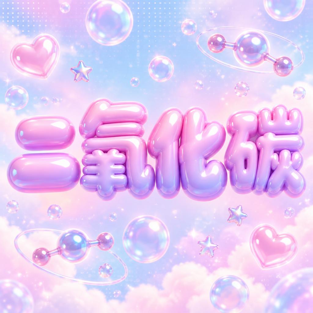 "二氧化碳" — Y2k Bubbly | AI Text Effect Generator
