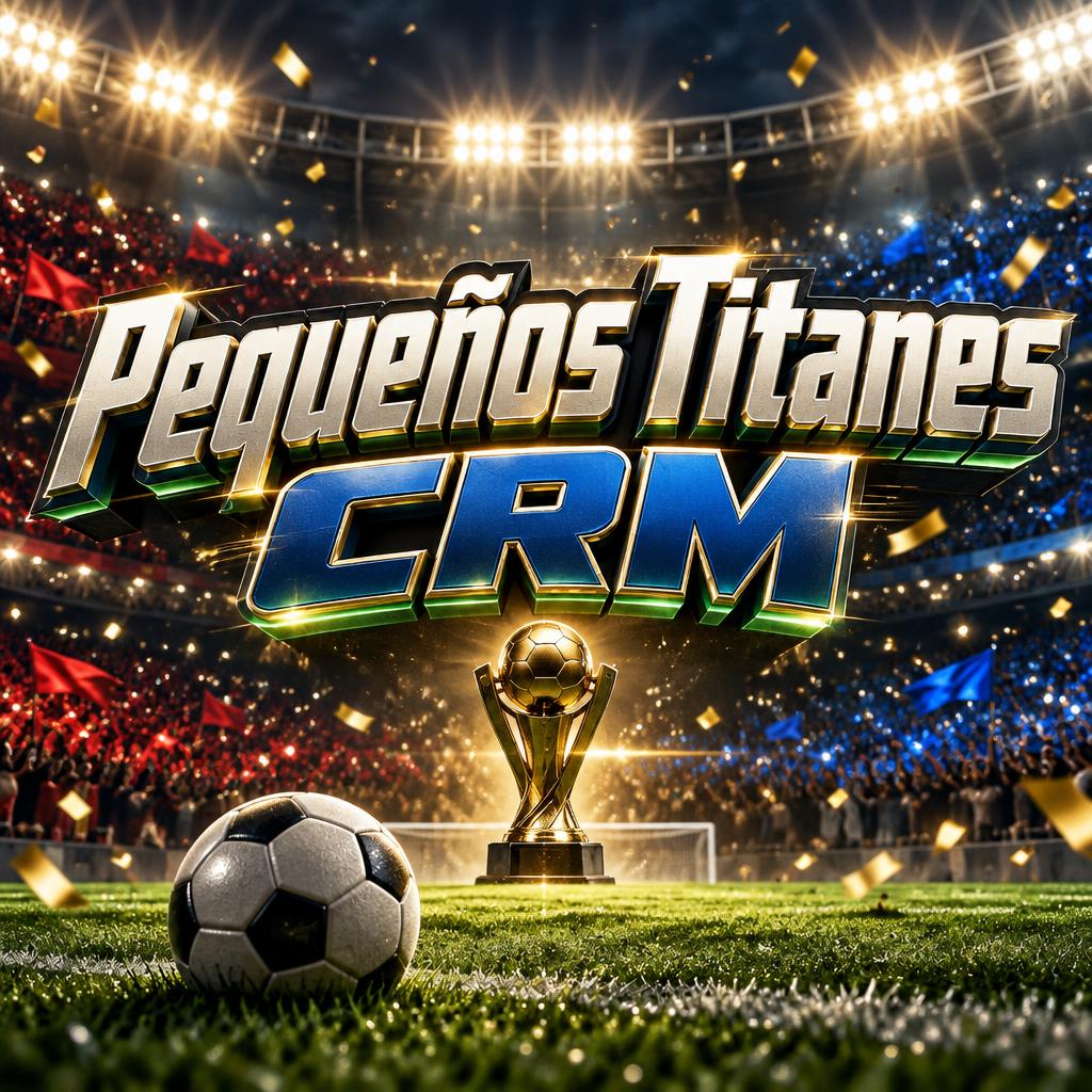 "Pequeños Titanes CRM" — Sports Football | AI Text Effect Generator