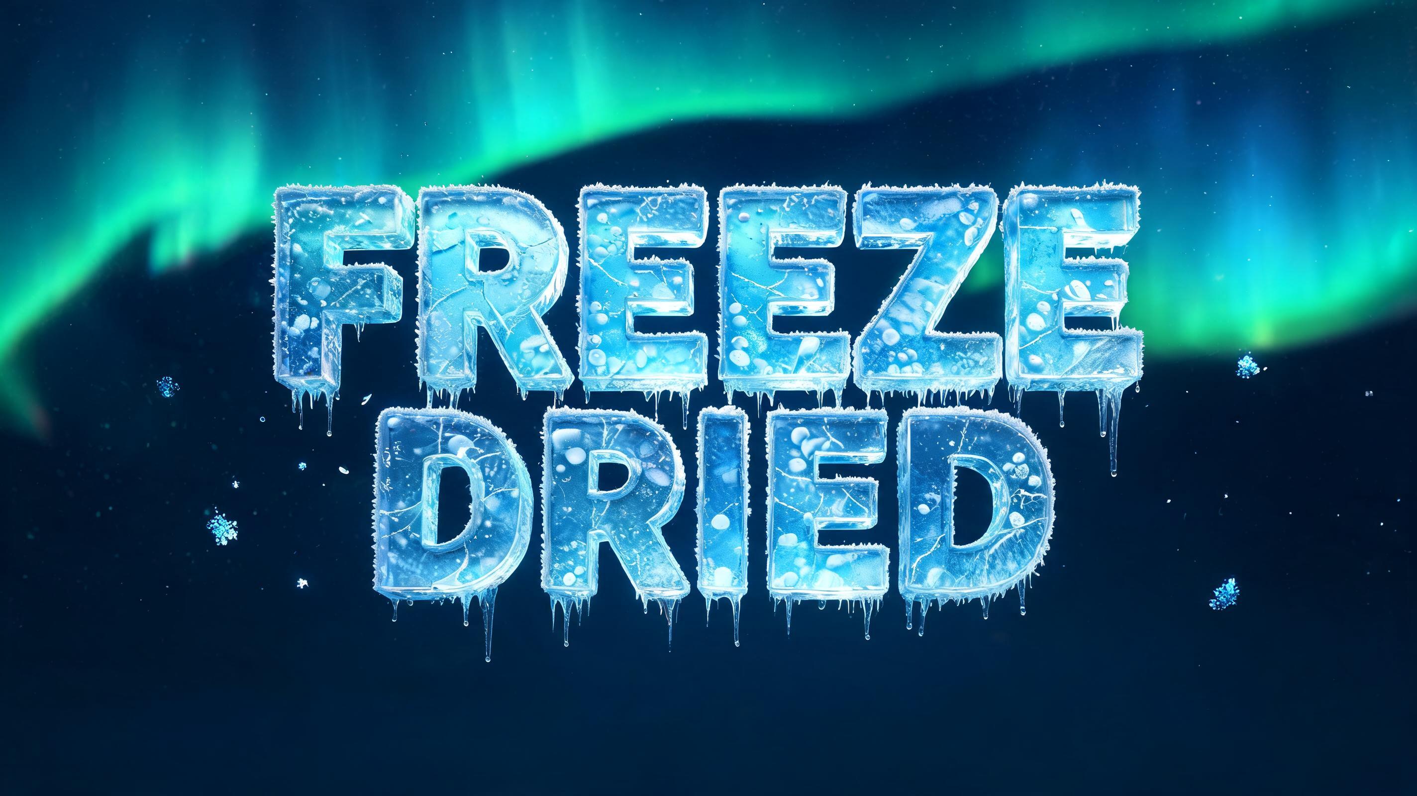 "FREEZE
DRIED" — Glass Frozen | AI Text Effect Generator