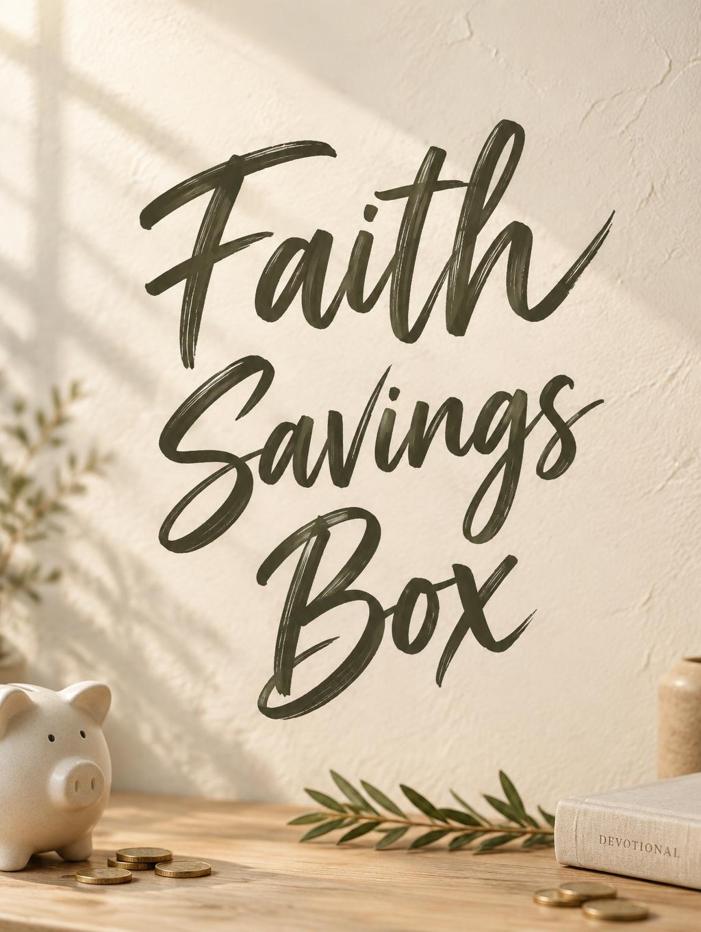 "Faith Savings Box" —  | AI Text Effect Generator