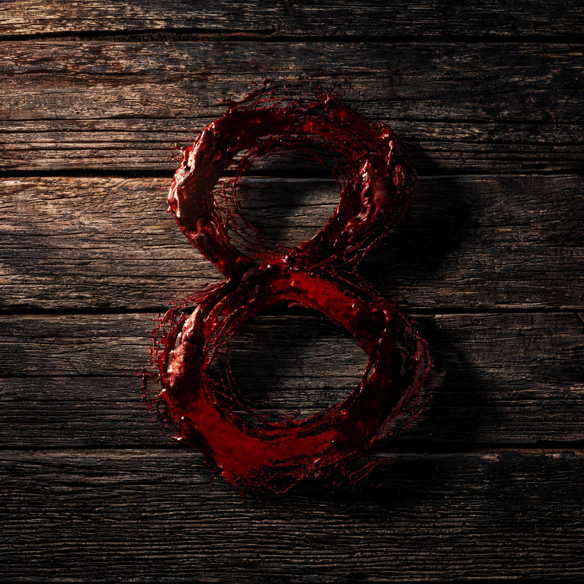 "8" — Drip Font Blood | AI Text Effect Generator