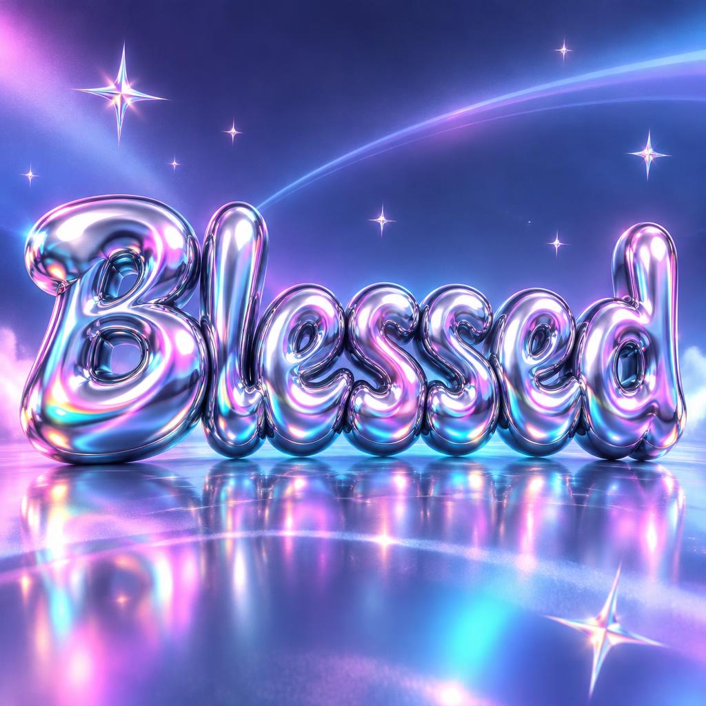 "Blessed" — Y2k | AI Text Effect Generator