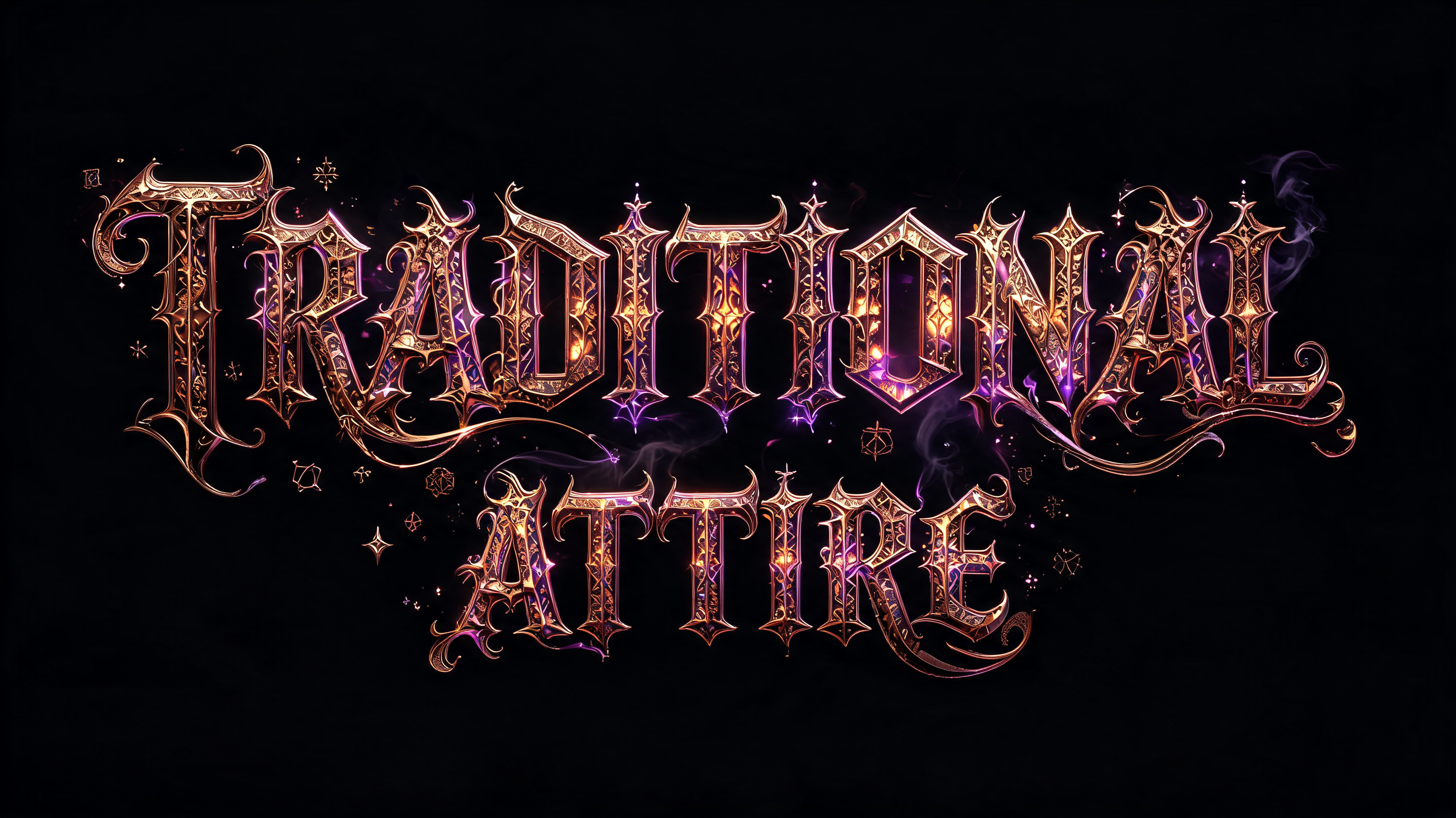 "Traditional Attire" — Magic Fantasy text effect