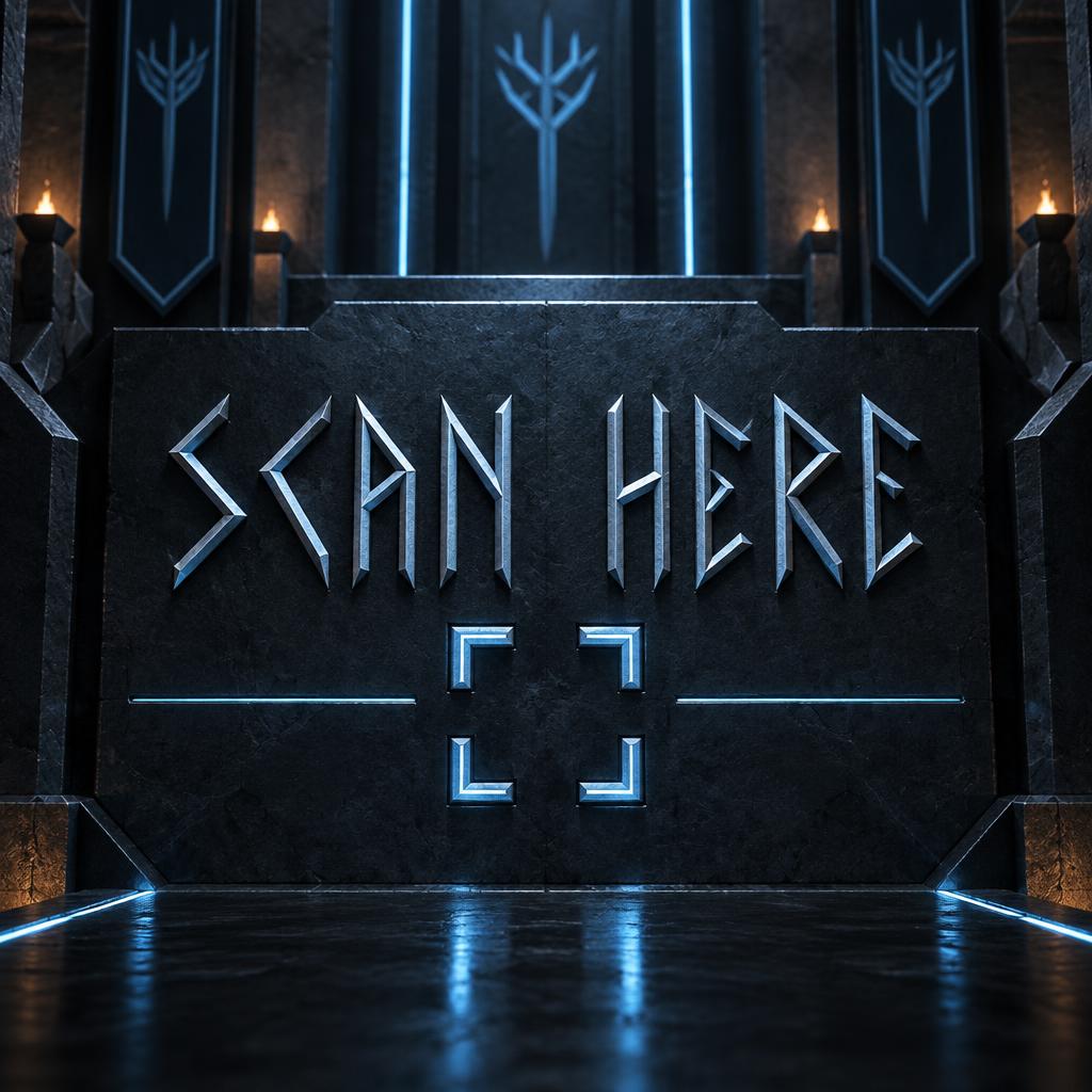 "Scan Here" — Viking Runic | AI Text Effect Generator