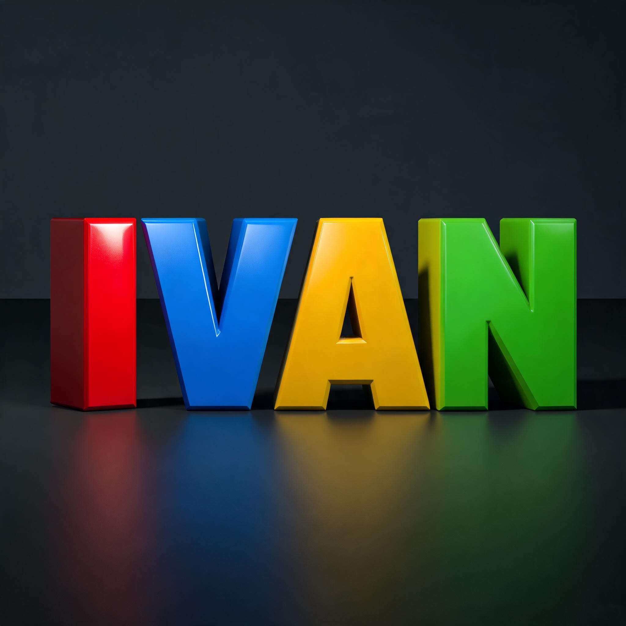 "Ivan
" — 3d Bold | AI Text Effect Generator