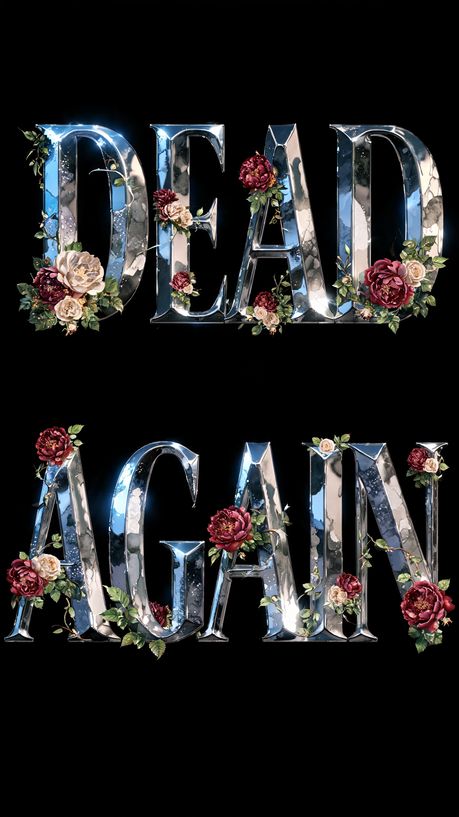 "DEAD 
AGAIN" — Floral | AI Text Effect Generator