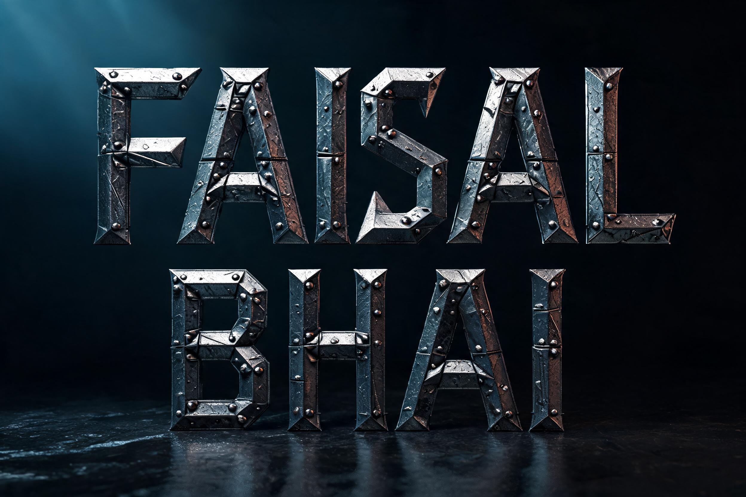 "FAISAL BHAI" — Viking Runic | AI Text Effect Generator