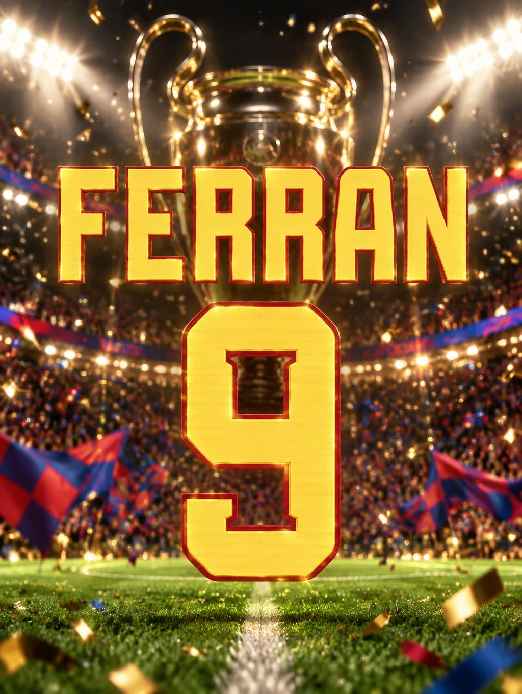 "FERRAN
9" — Sports Football | AI Text Effect Generator