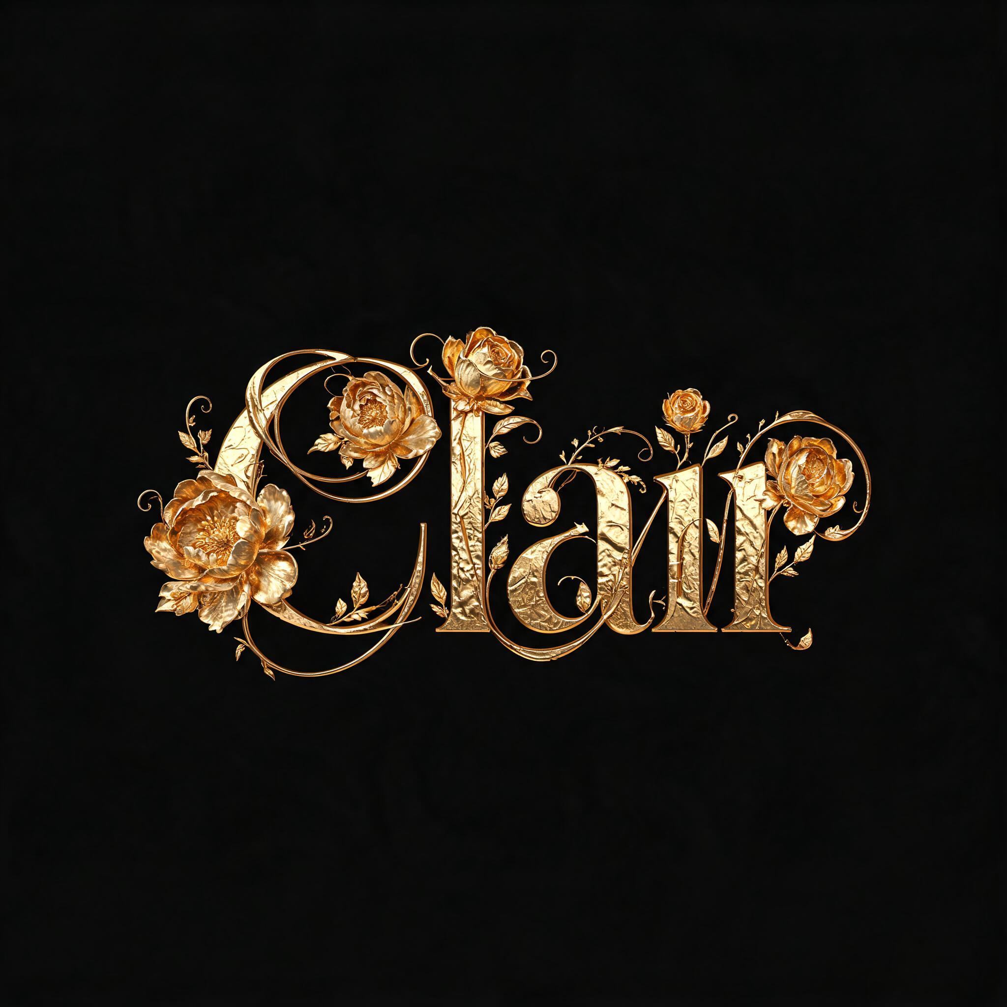"Clair" — Luxury Gold | AI Text Effect Generator