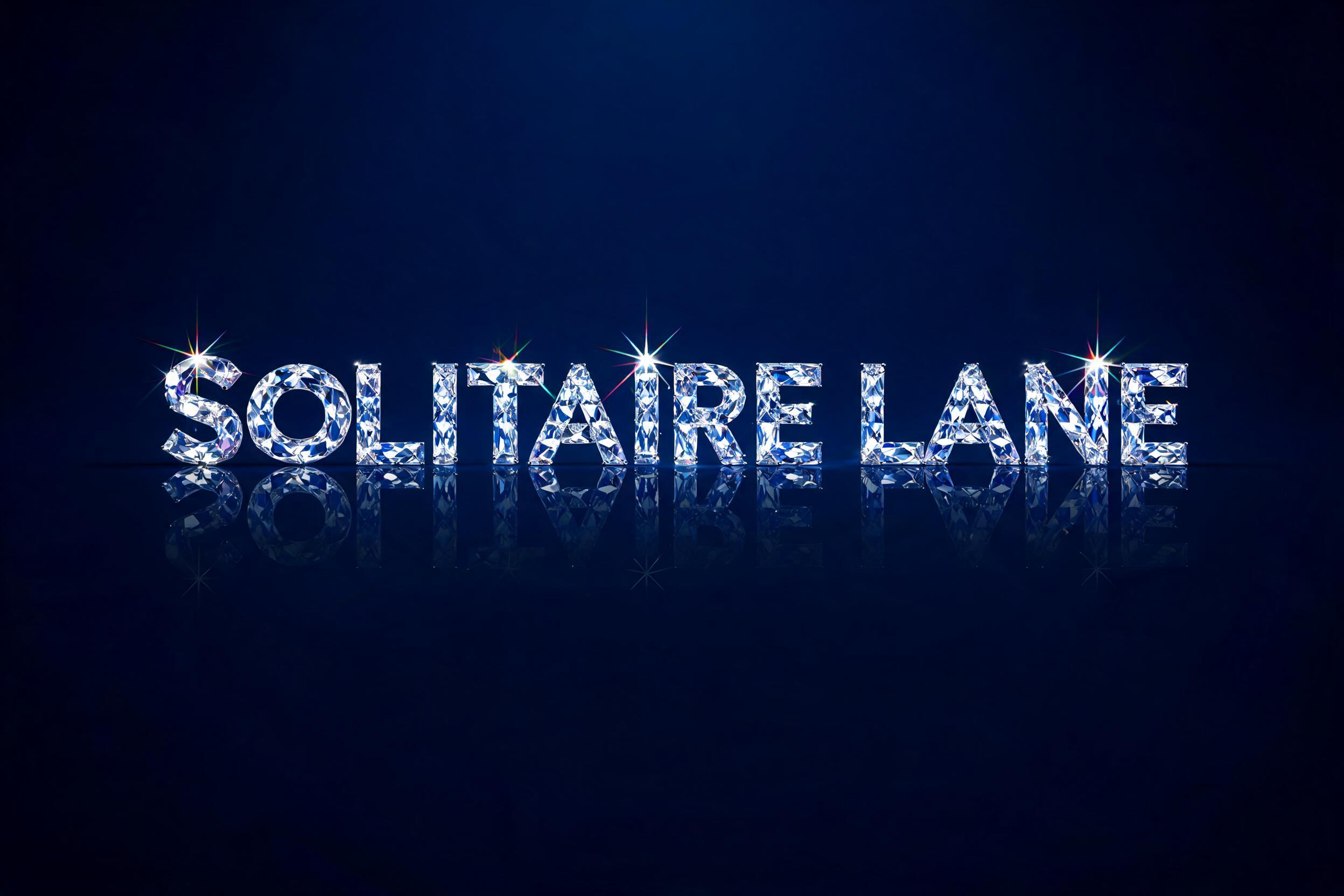 "SOLITAIRE LANE" — Glass Crystal | AI Text Effect Generator