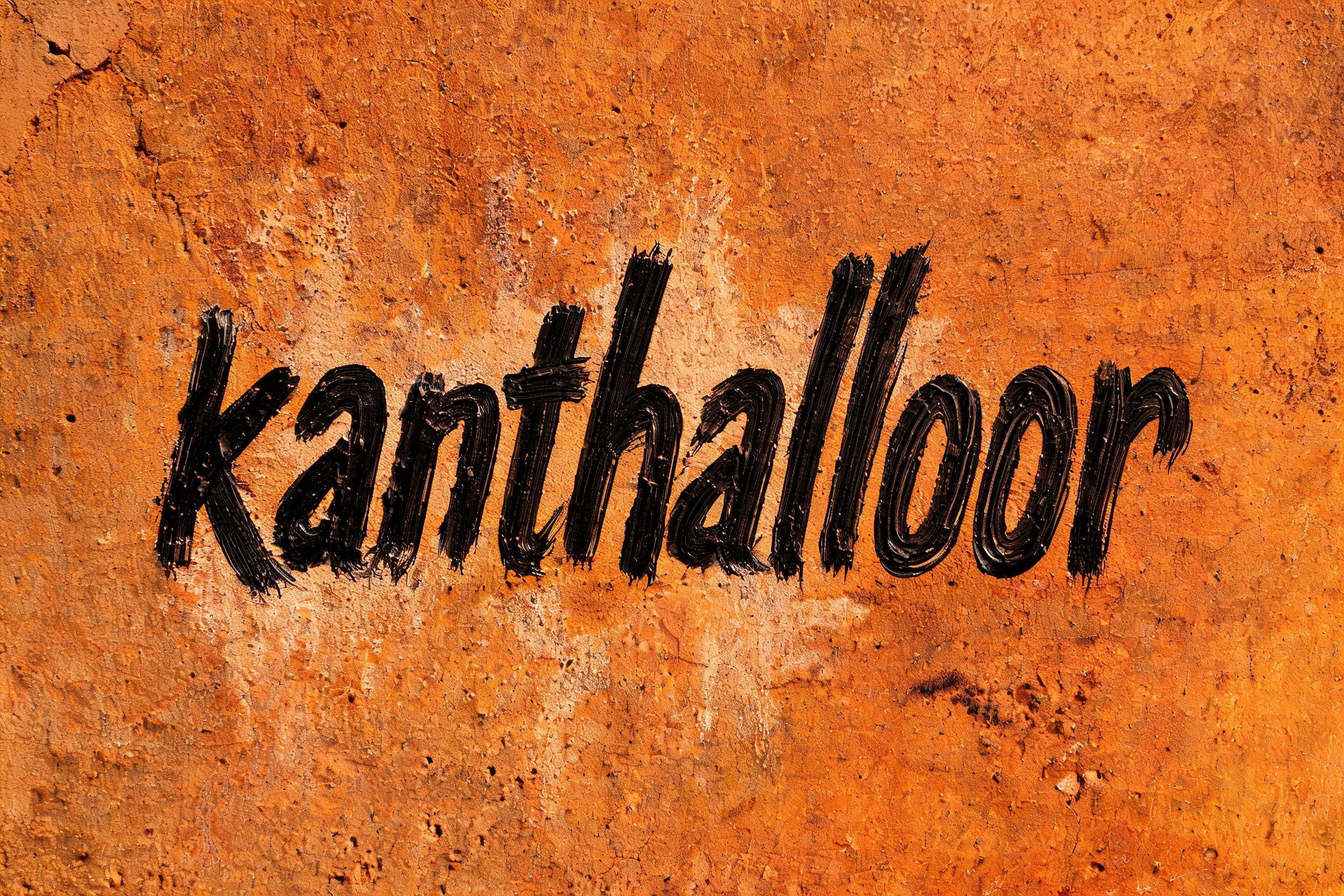 "kanthalloor" — Brush Dry | AI Text Effect Generator