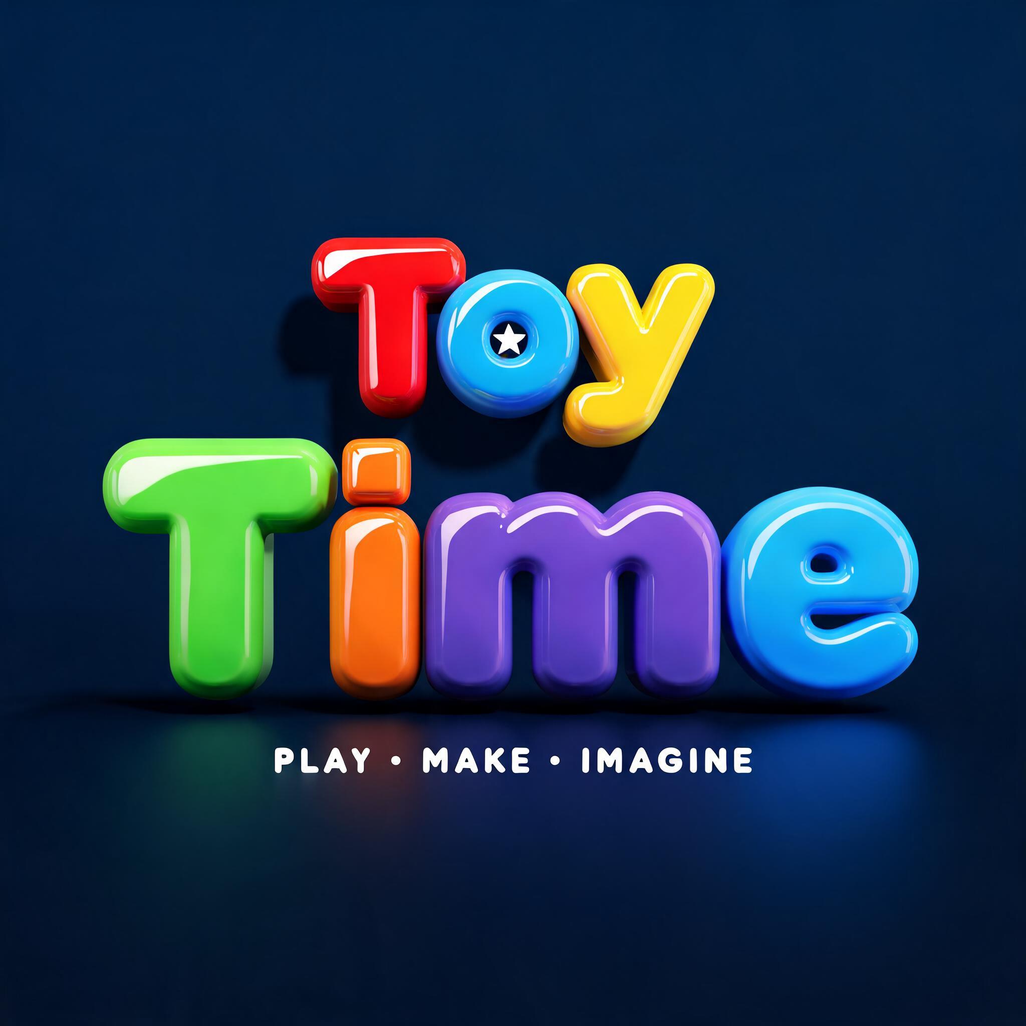 "Design a channel logo for my kids YouTube channel Toy Time" — 3d Bold | AI Text Effect Generator