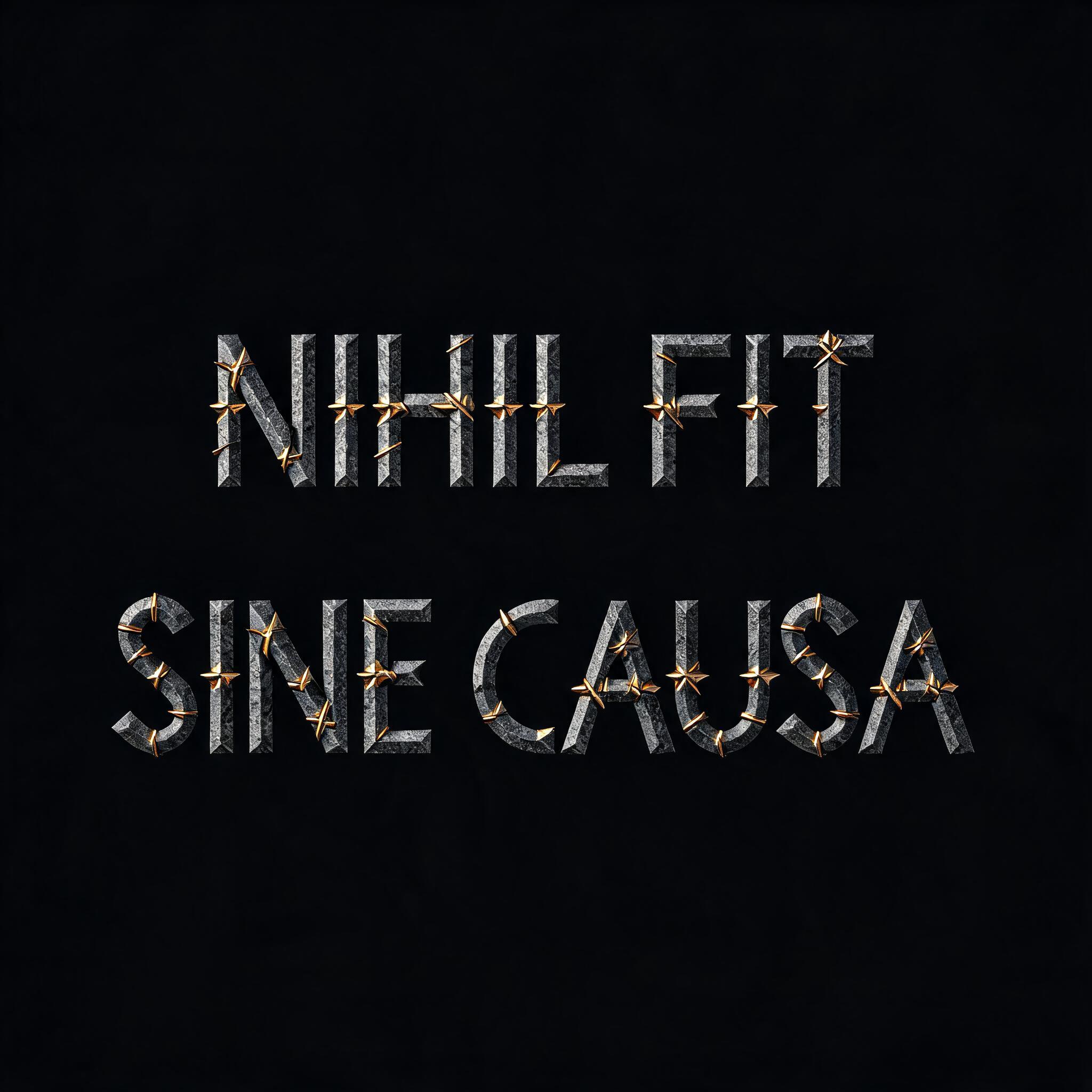 "NIHIL FIT SINE CAUSA" — Viking Runic | AI Text Effect Generator