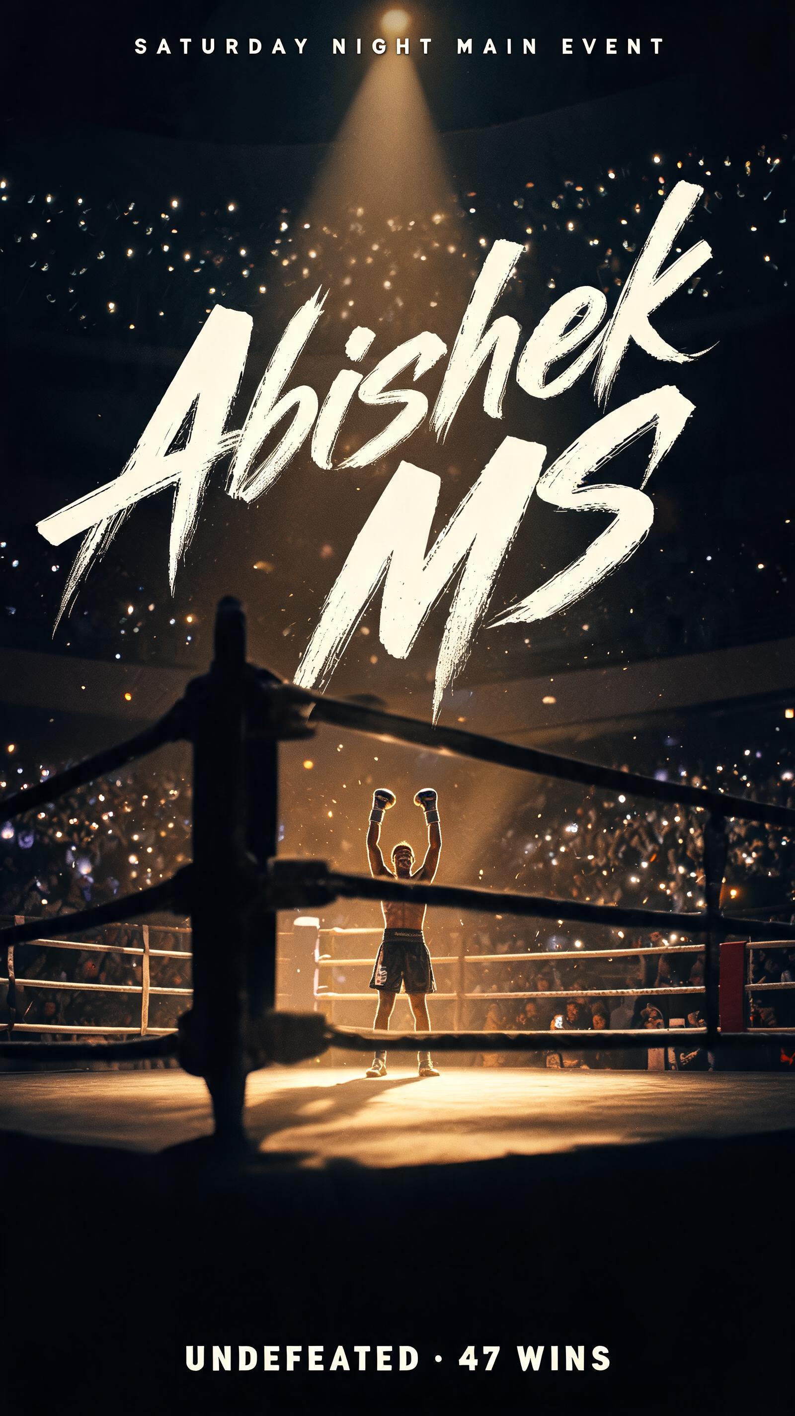 "Abishek MS" — Cinematic | AI Text Effect Generator