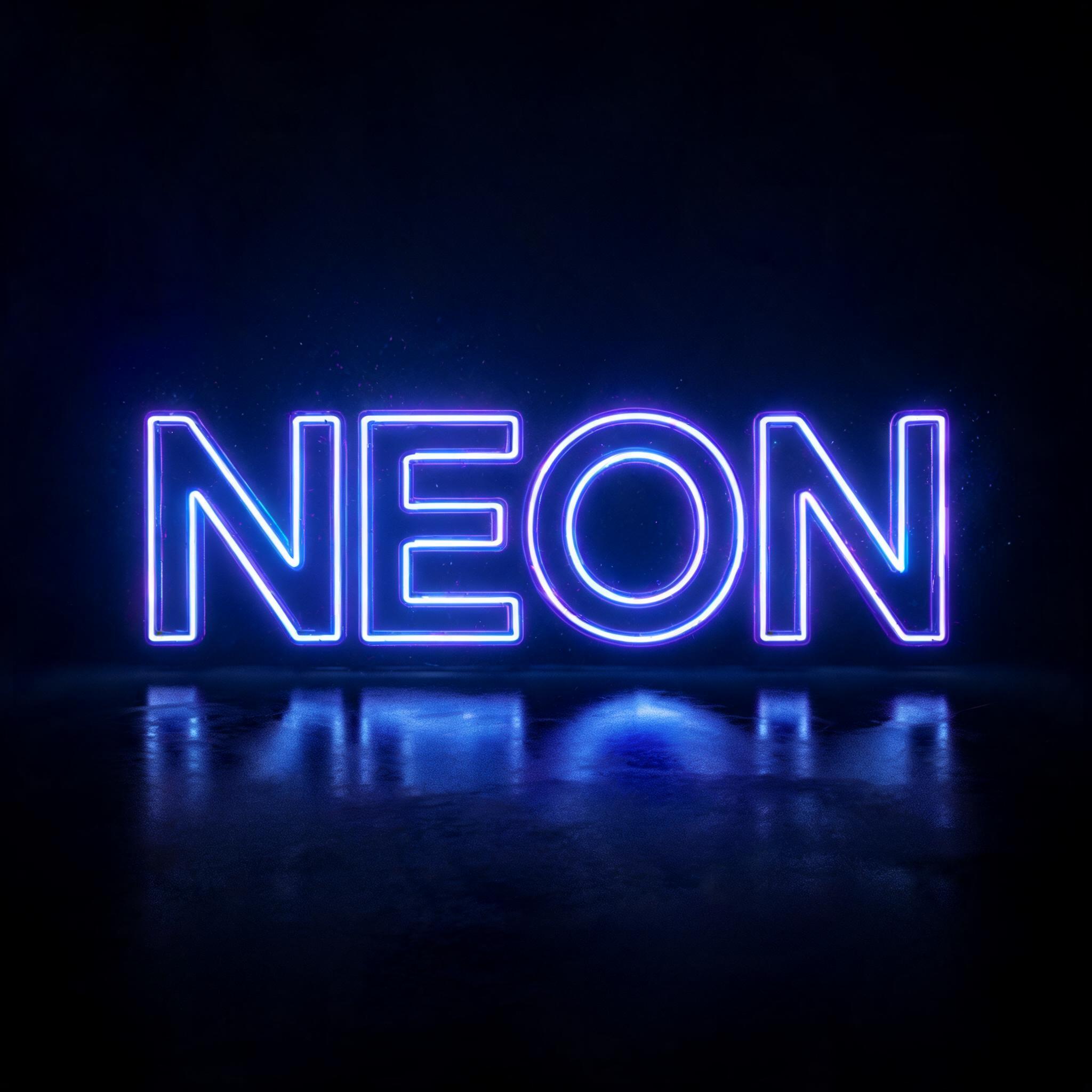 "NEON" — Neon Outline | AI Text Effect Generator
