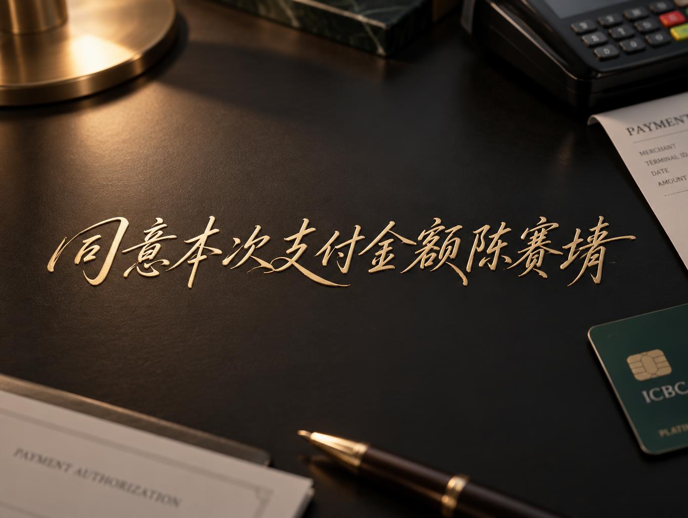 "同意本次支付金额陈赛墉" —  | AI Text Effect Generator