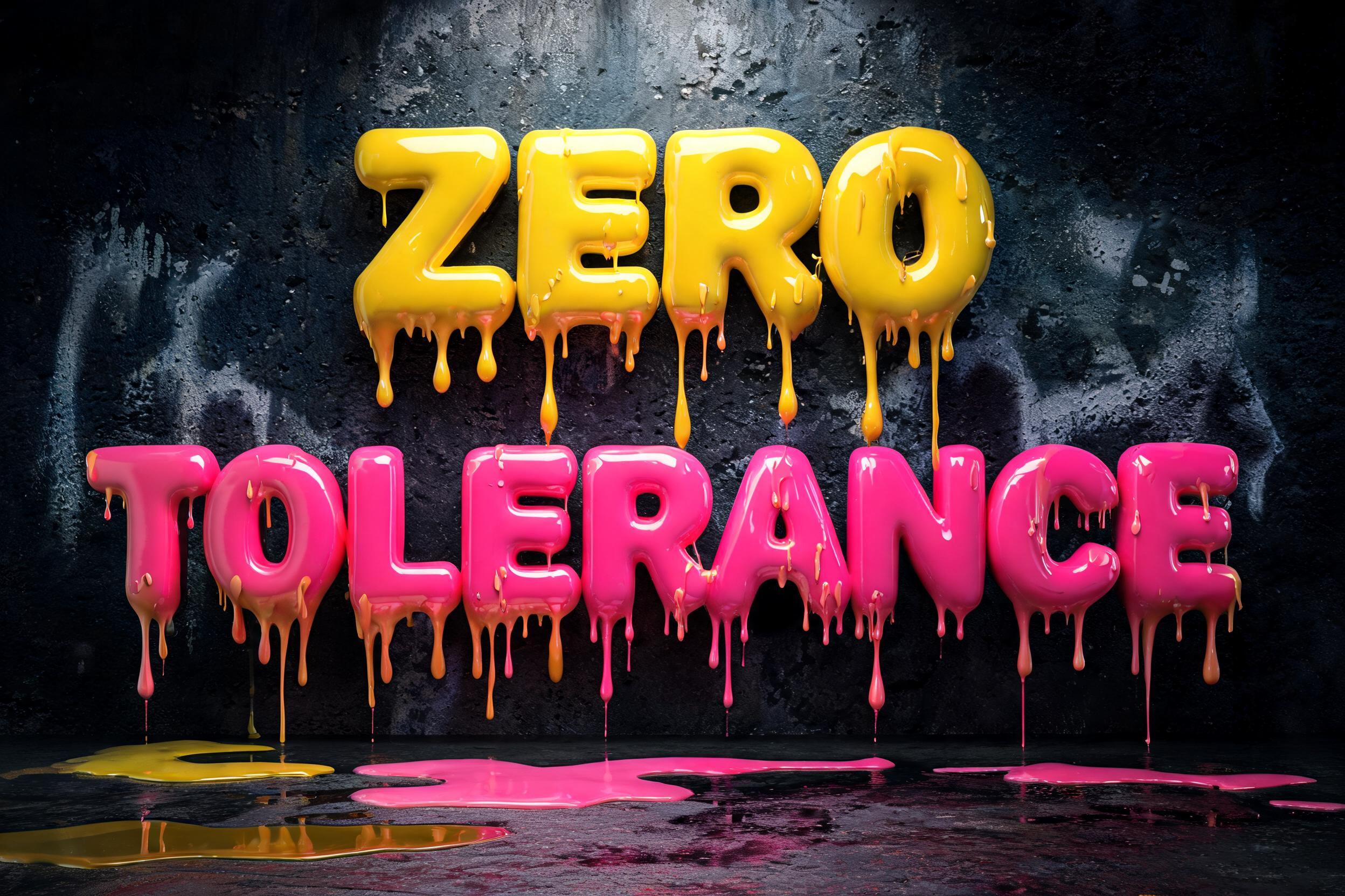 "zero tolerance" — Drip Font | AI Text Effect Generator