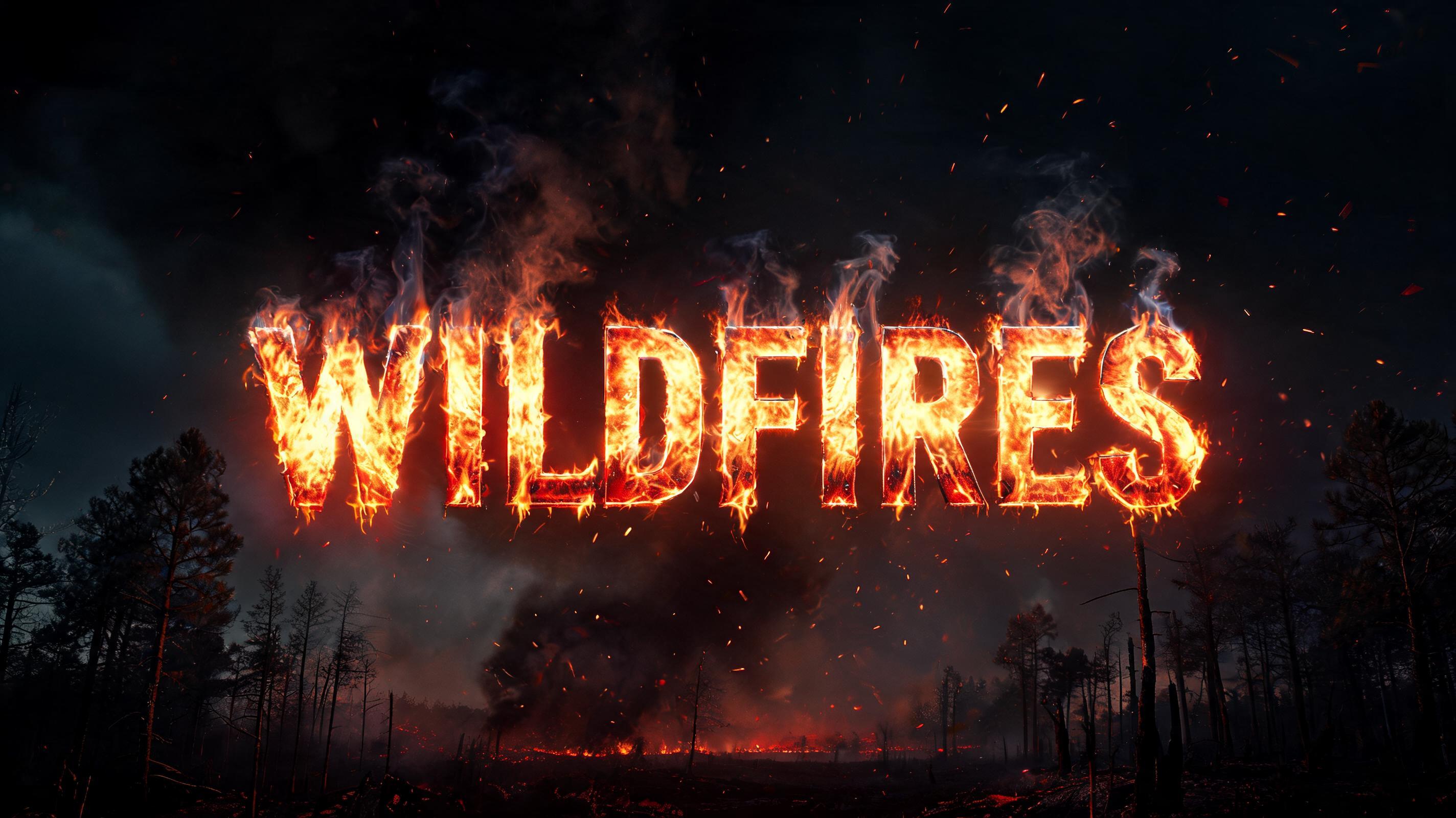 "WILDFIRES" — Fire Smoke | AI Text Effect Generator