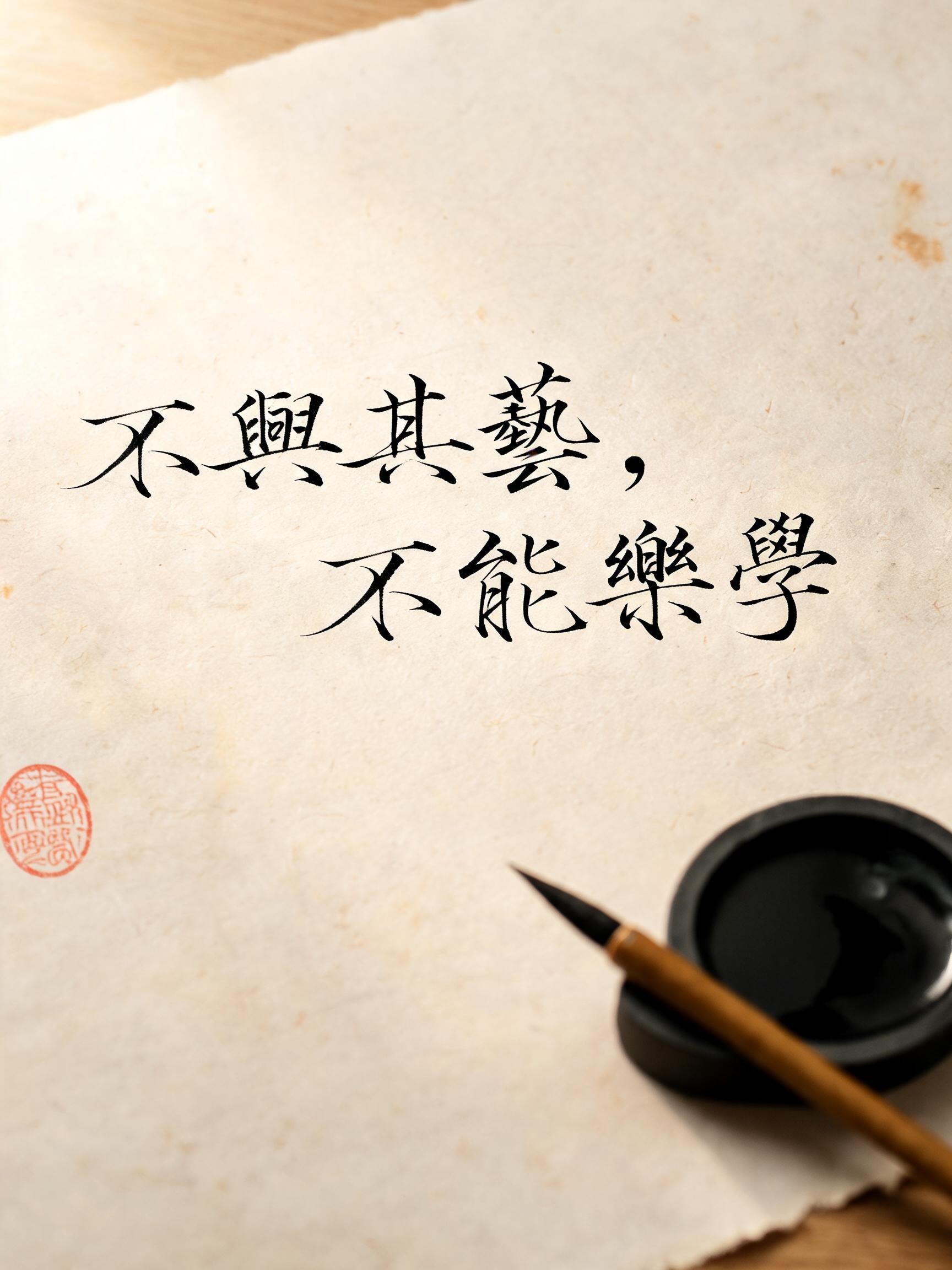 "不興其藝, 不能樂學" — Diy text effect