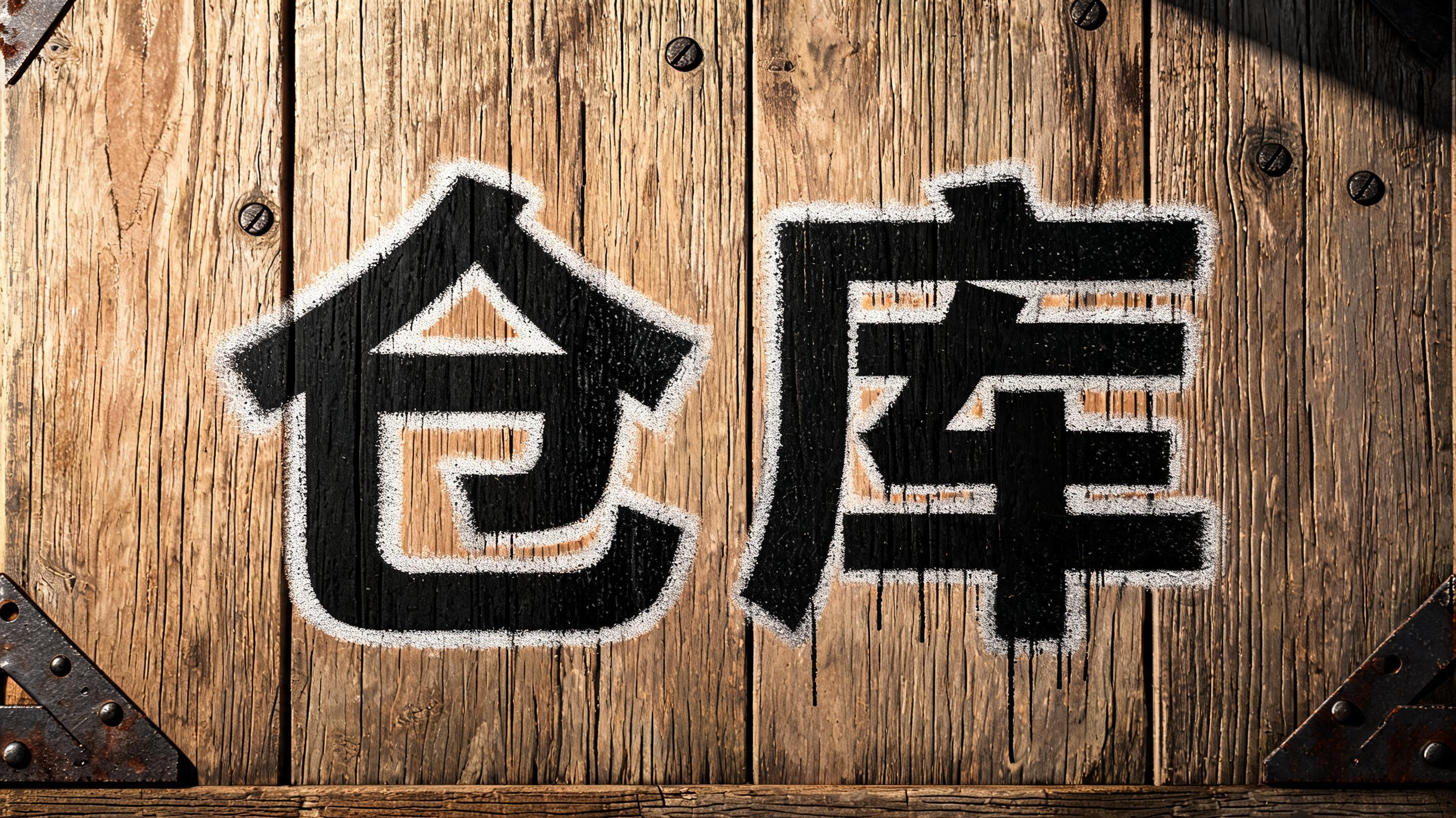 "仓库" — Stencil | AI Text Effect Generator