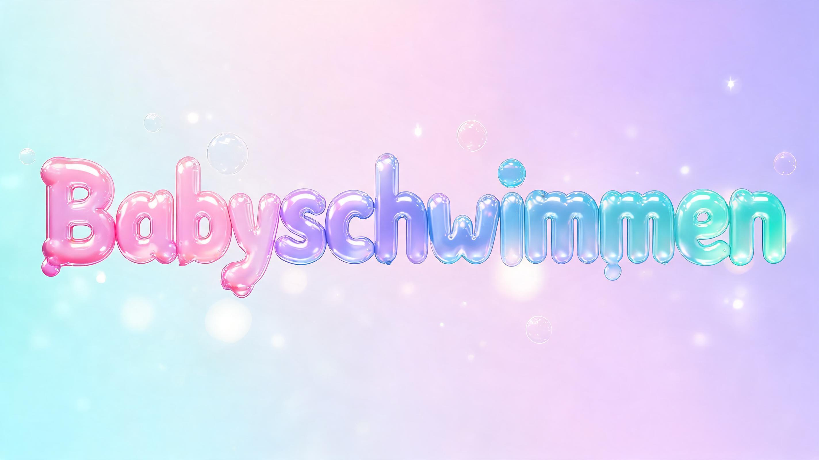 "Babyschwimmen" — Bubble text effect