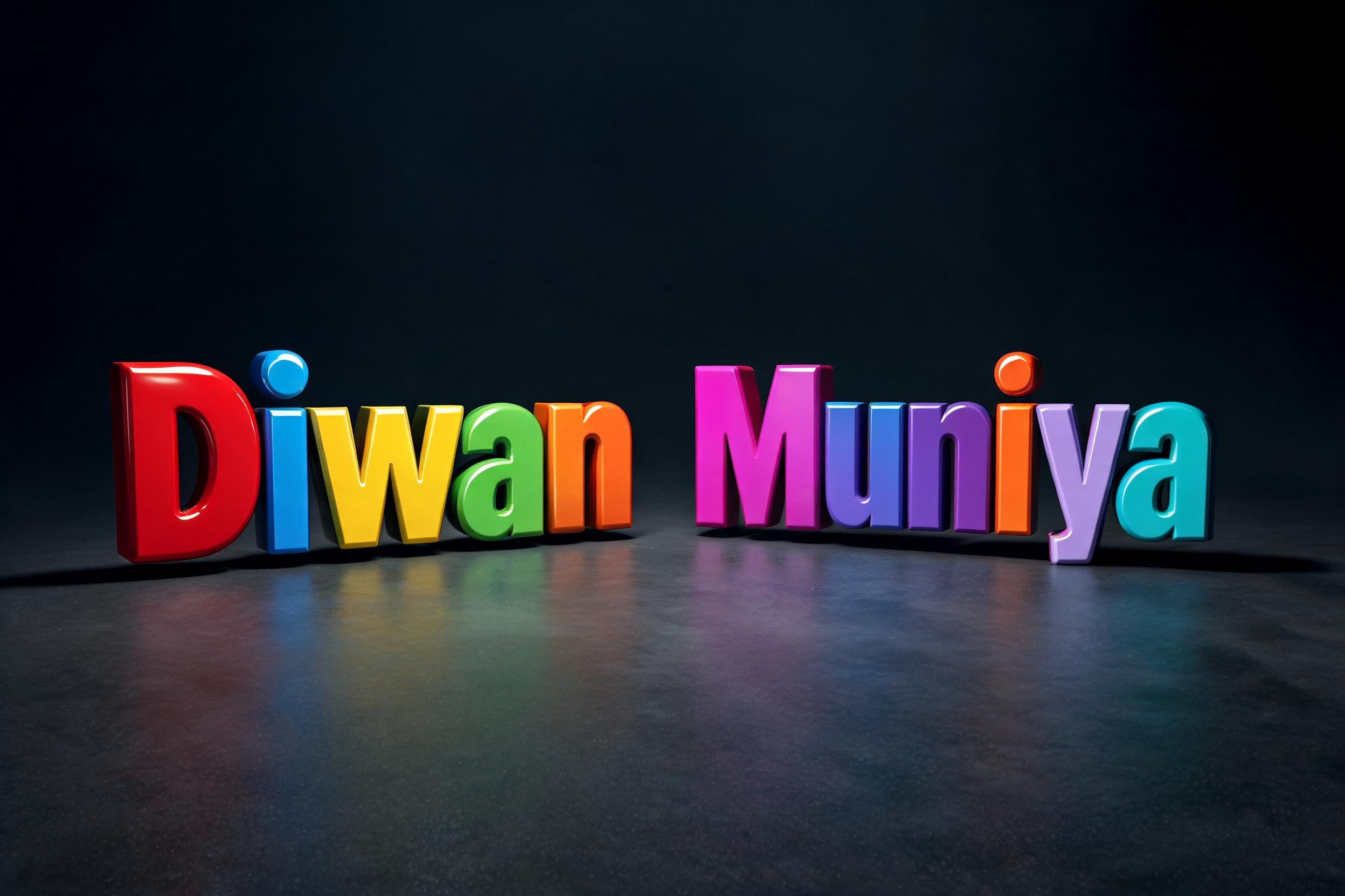 "Diwan Muniya" — 3d Bold | AI Text Effect Generator