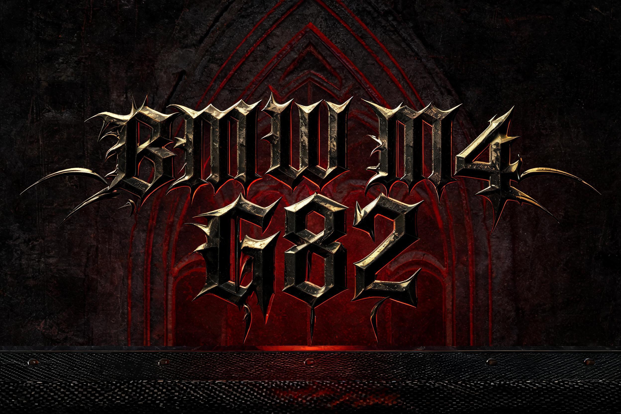 "BMW M4 G82" — Gothic Font | AI Text Effect Generator