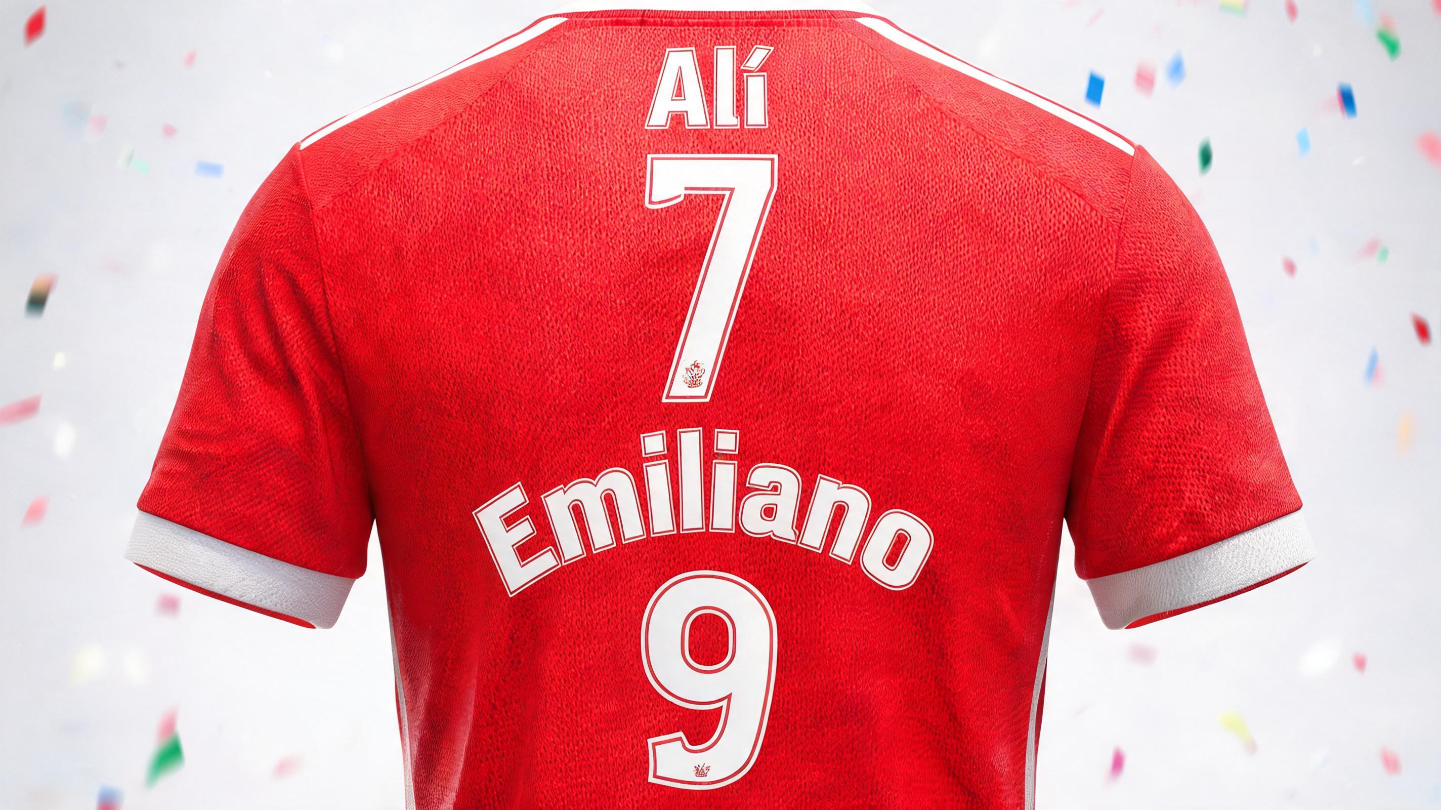 "Alí 7 Emiliano 9" — Sports Football | AI Text Effect Generator