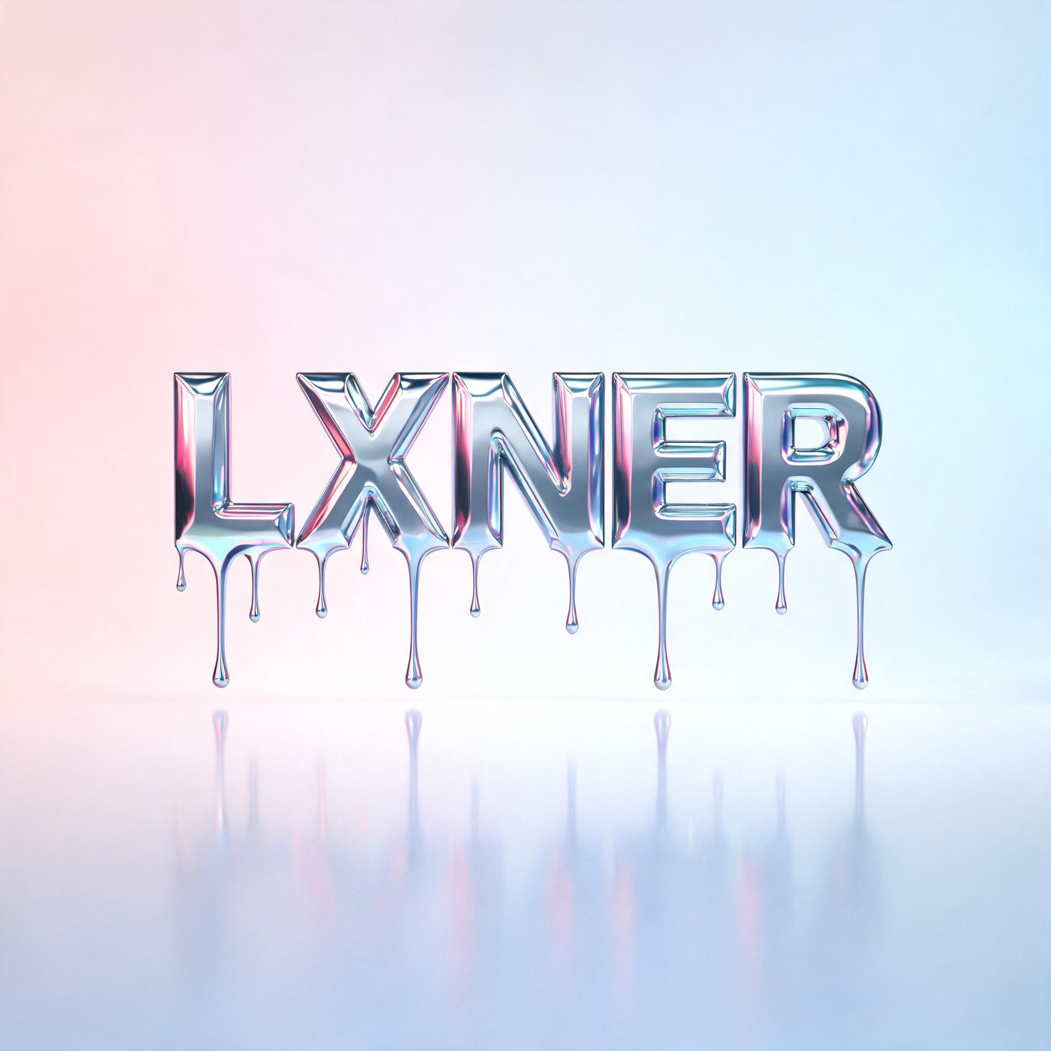 "LXNER" — Y2k Liquid | AI Text Effect Generator