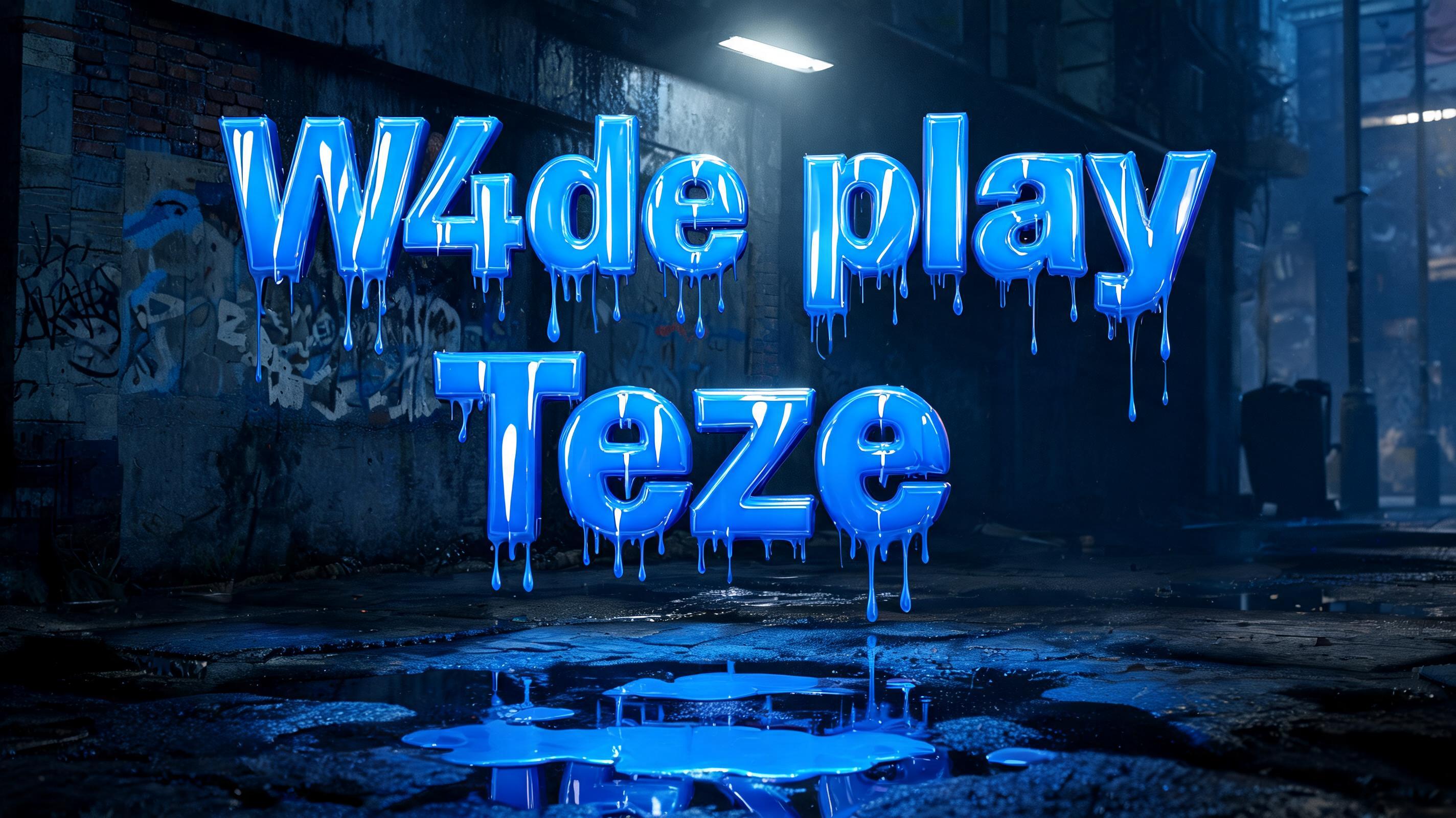 "W4de play
Teze" — Drip Font | AI Text Effect Generator