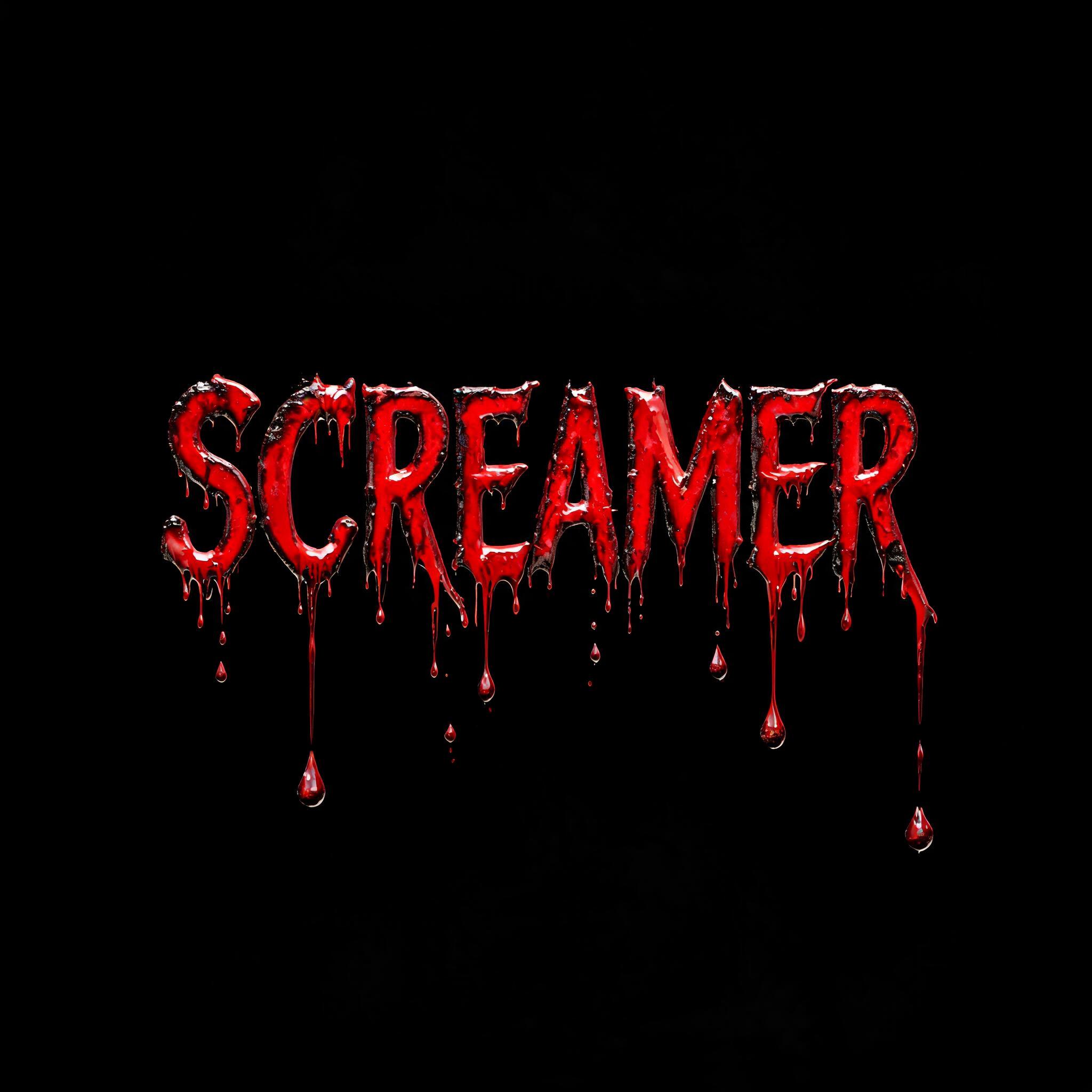 "Screamer" — Drip Font Blood | AI Text Effect Generator