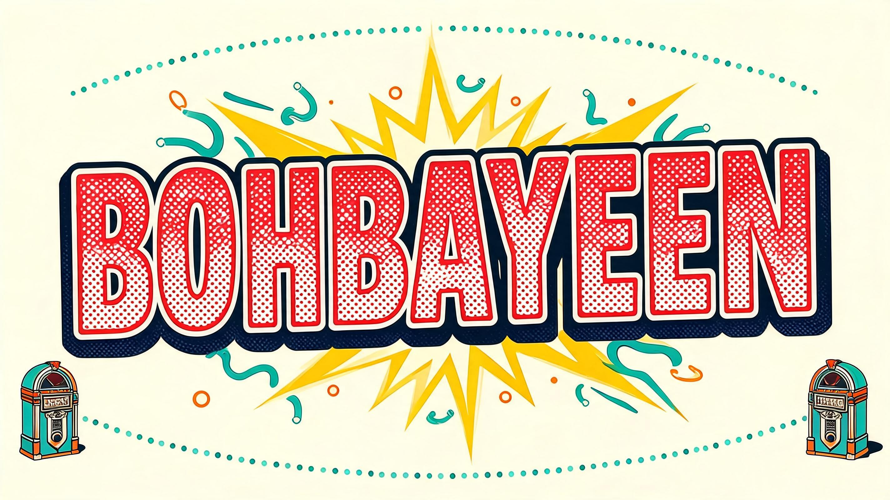 "BOHBAYEEN" — Retro Pop text effect