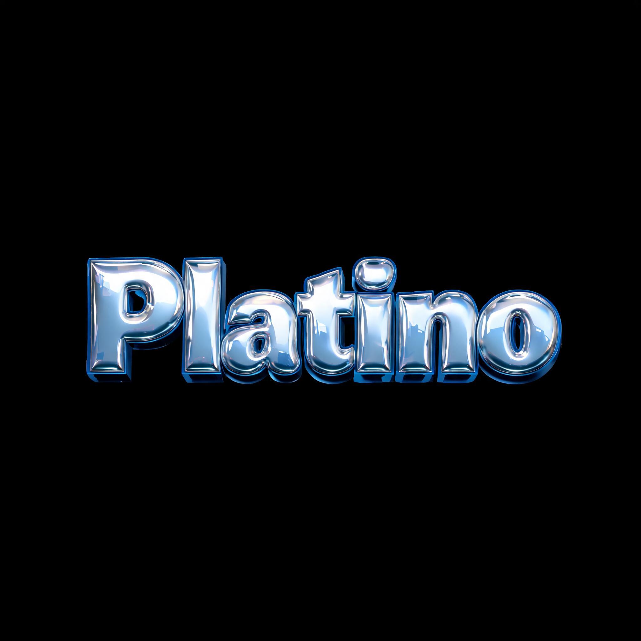"Platino" — Chrome Metal 3d | AI Text Effect Generator