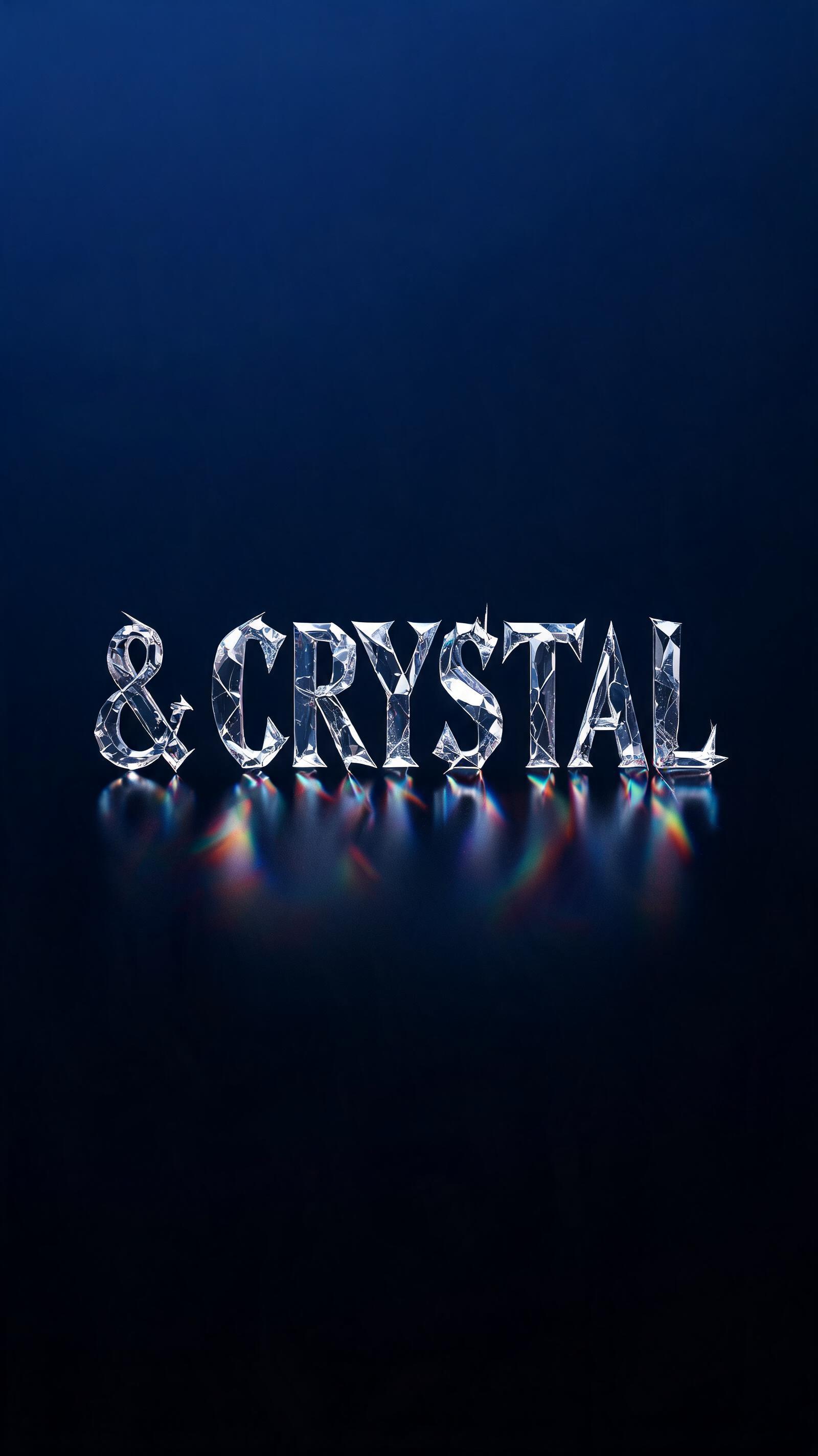 "& CRYSTAL" — Glass | AI Text Effect Generator