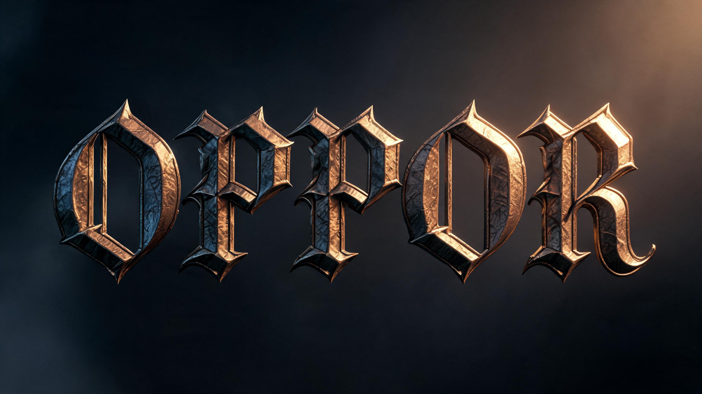 "OPPOR" — Romantic Him | AI Text Effect Generator