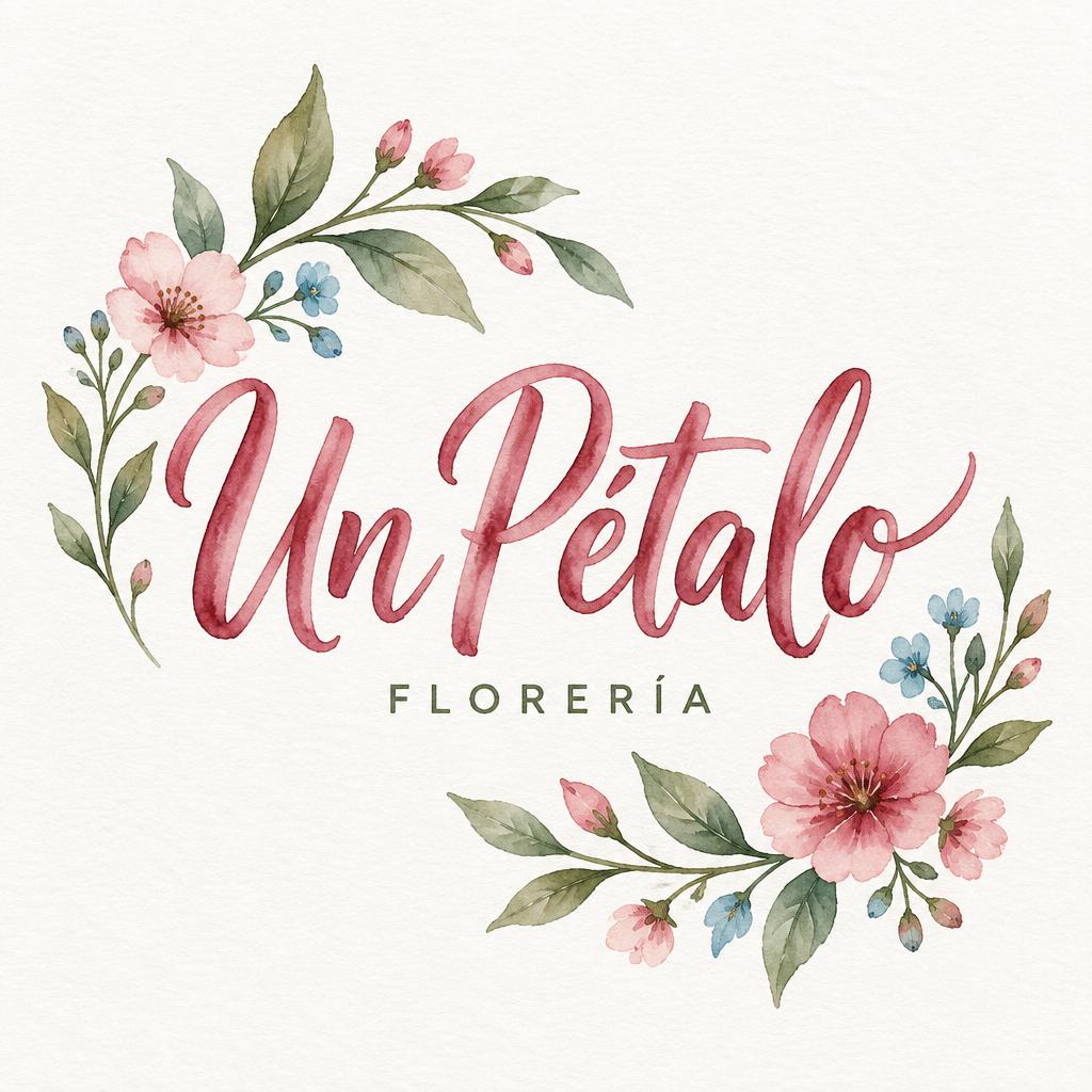 "Un Pétalo
FLORERÍA" — Watercolor text effect