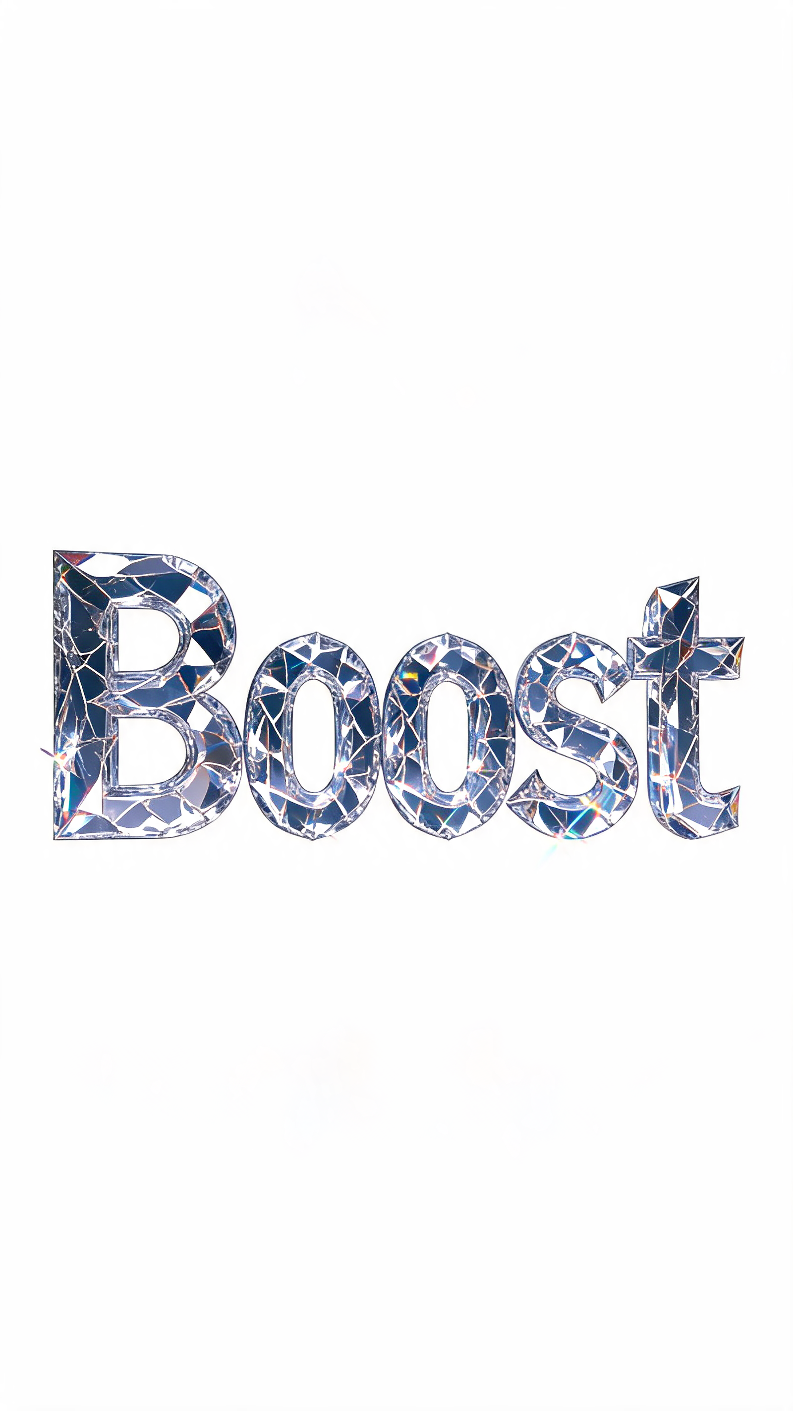 "Boost" — Glass | AI Text Effect Generator