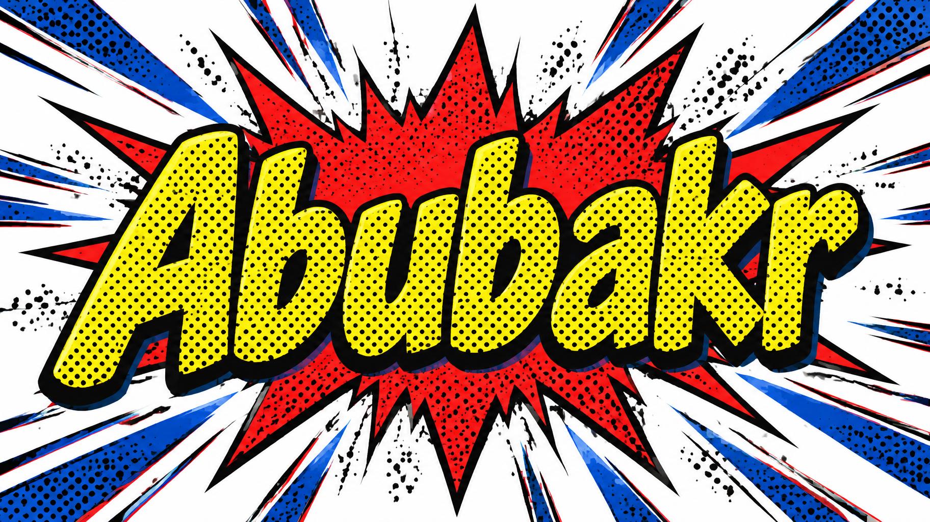 "Abubakr" — Comic Book | AI Text Effect Generator