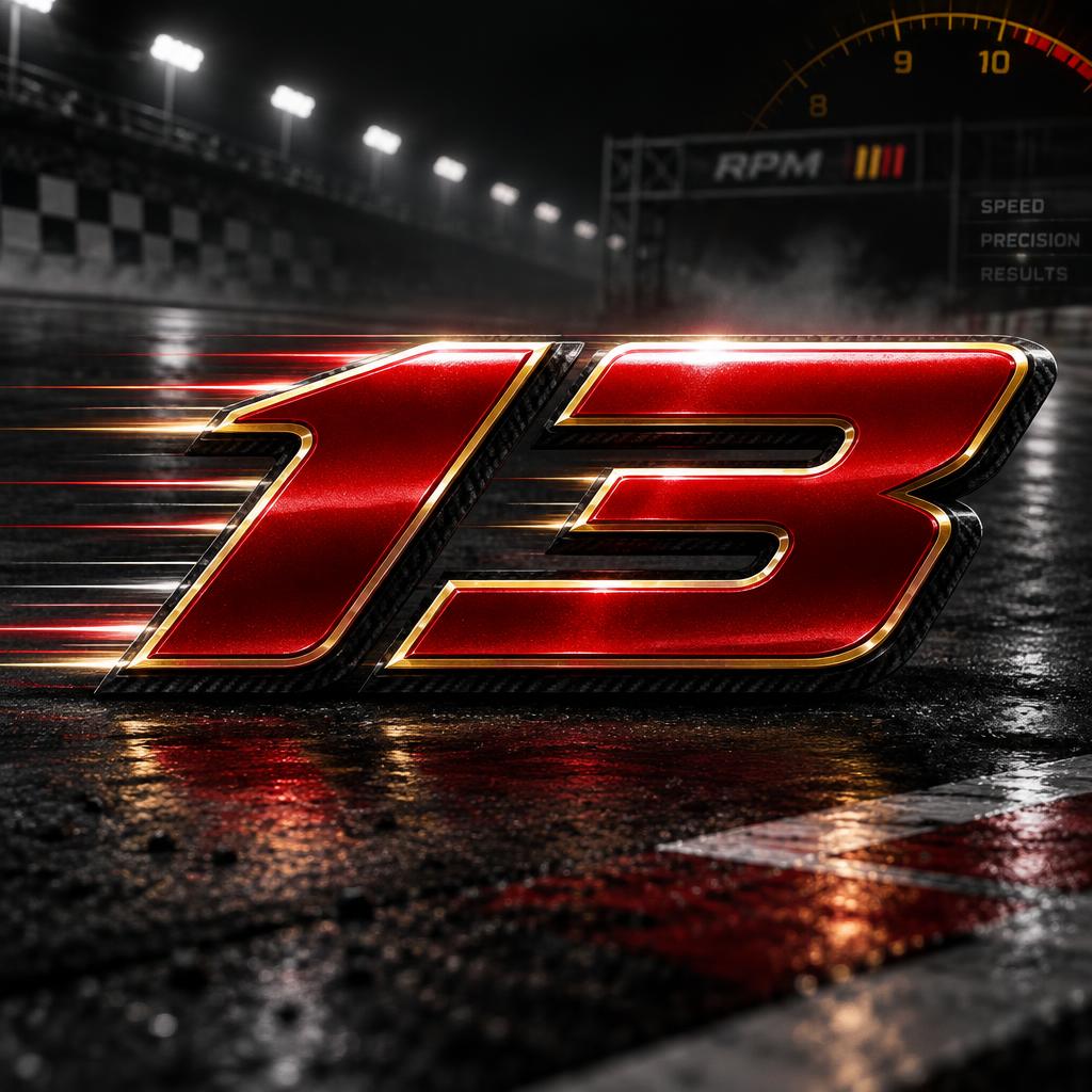 "13" — Racing | AI Text Effect Generator